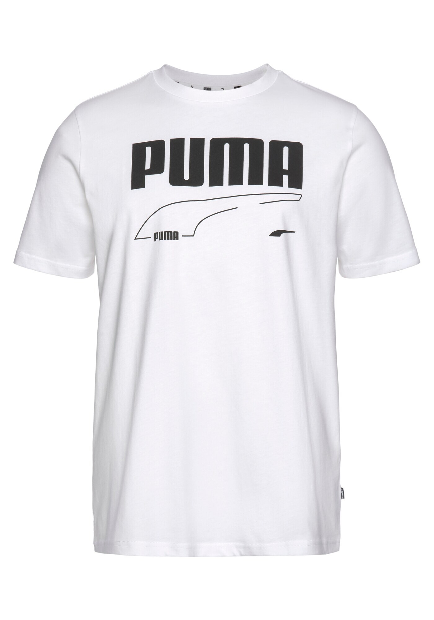 PUMA Функционална тениска бяло / черно - Pepit.bg