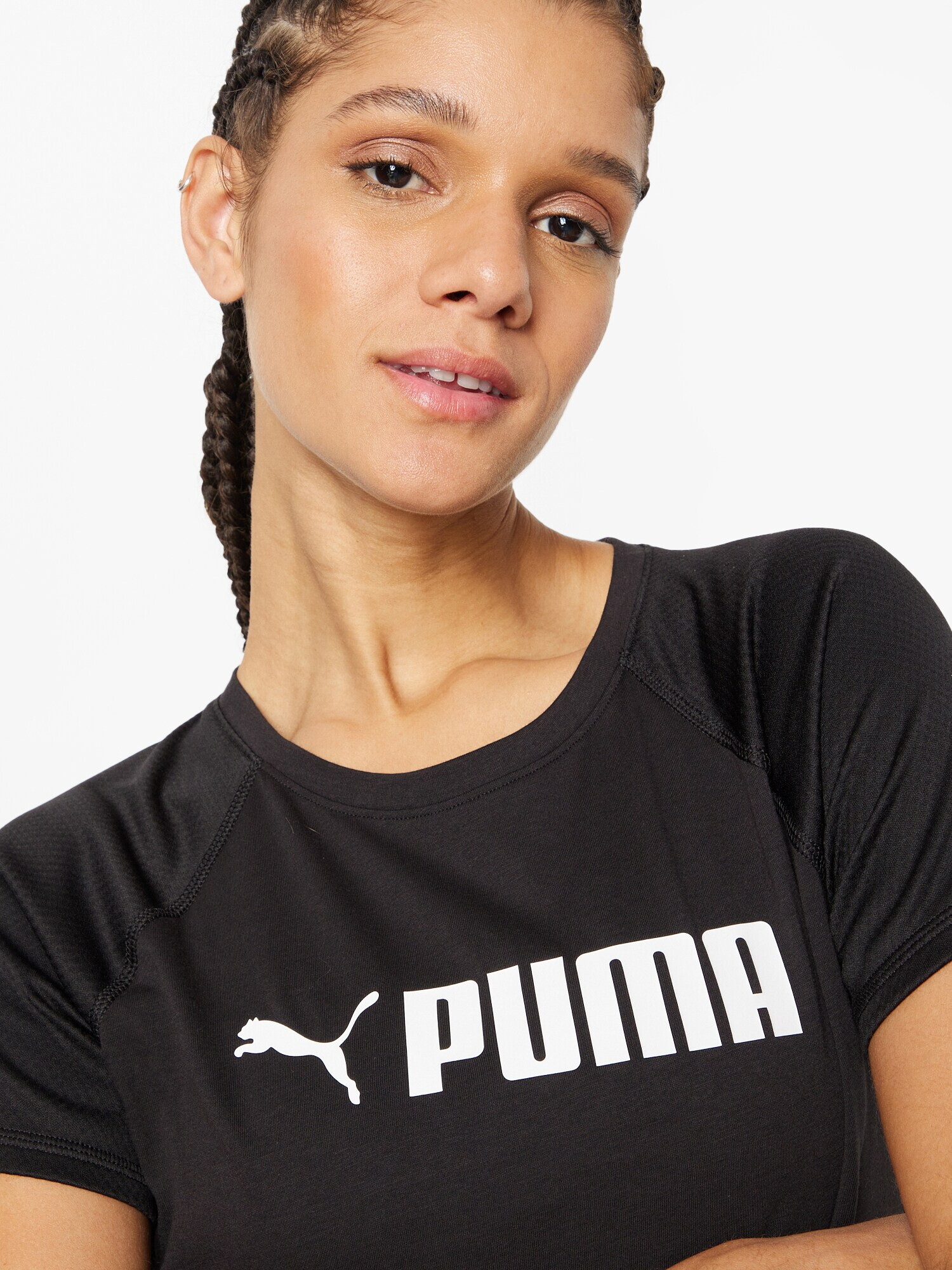 PUMA Функционална тениска черно / бяло - Pepit.bg