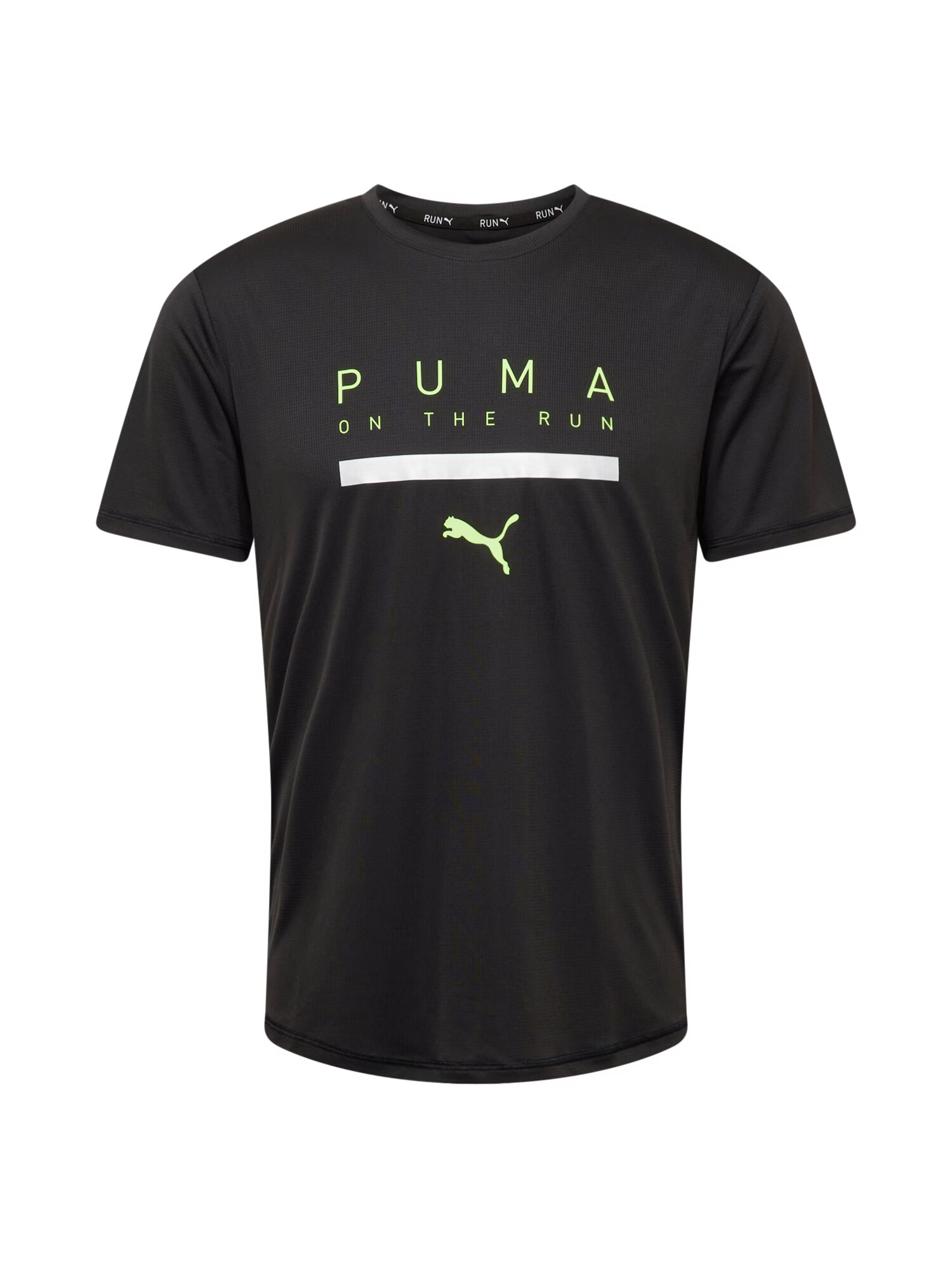 PUMA Функционална тениска лайм / черно / бяло - Pepit.bg