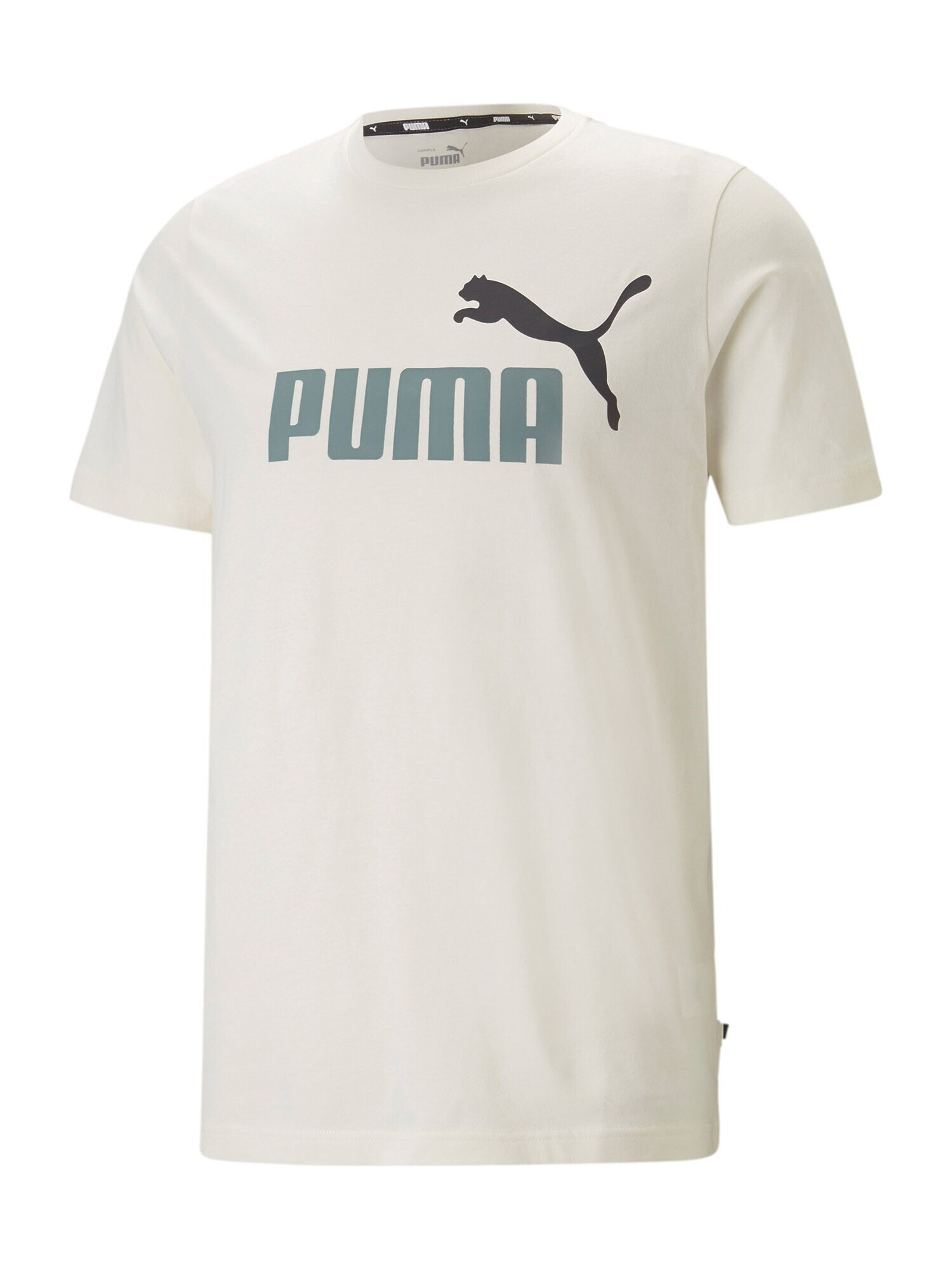 PUMA Функционална тениска сиво / черно / мръсно бяло - Pepit.bg