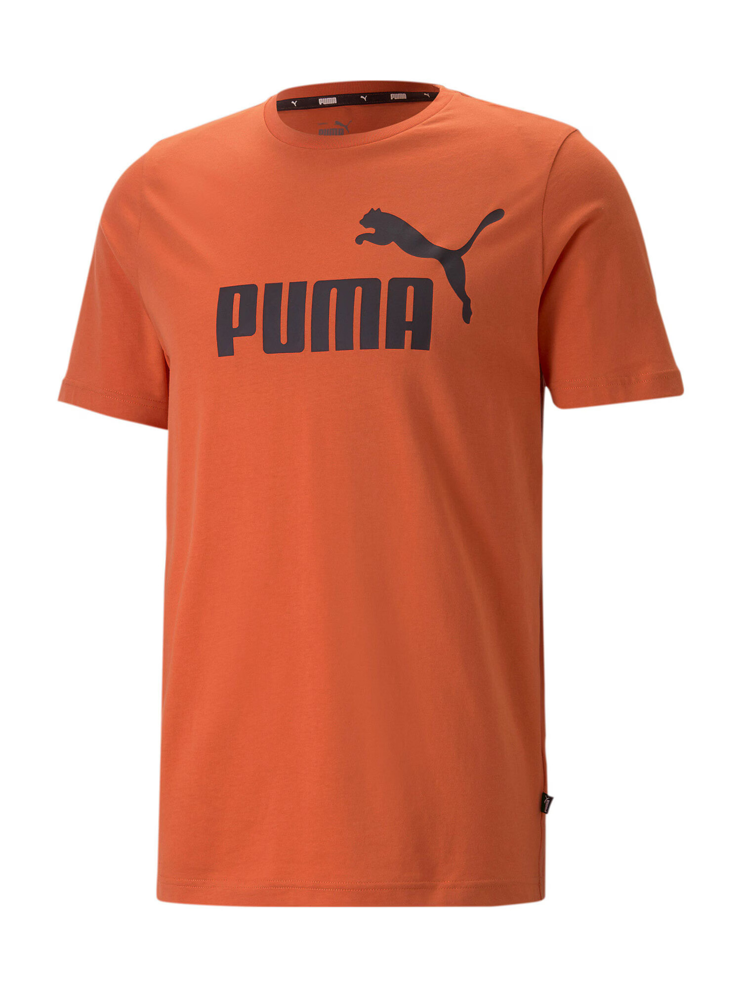 PUMA Тениска 'Essential' тъмнооранжево / черно - Pepit.bg