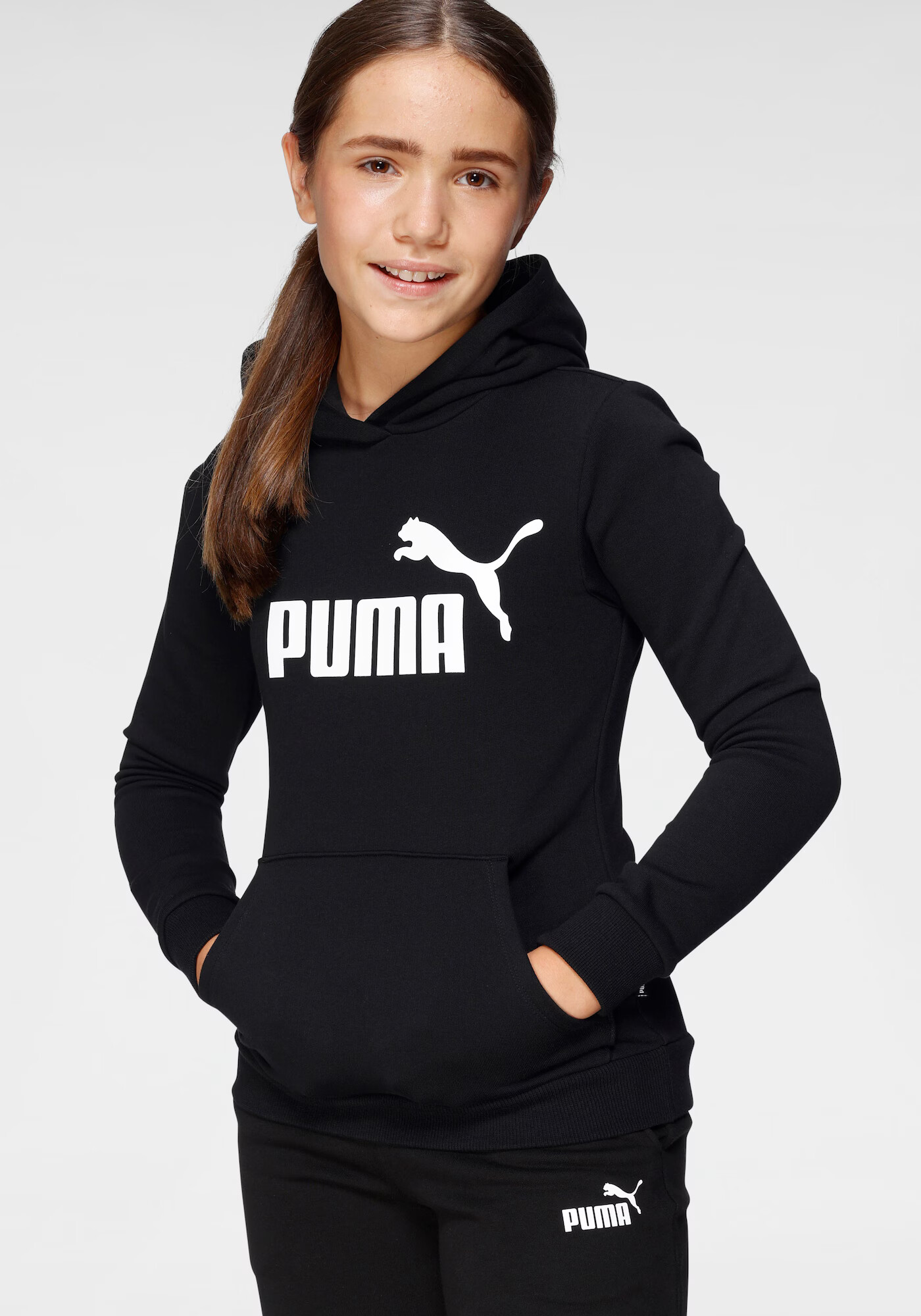 PUMA Спортен блузон черно / бяло - Pepit.bg