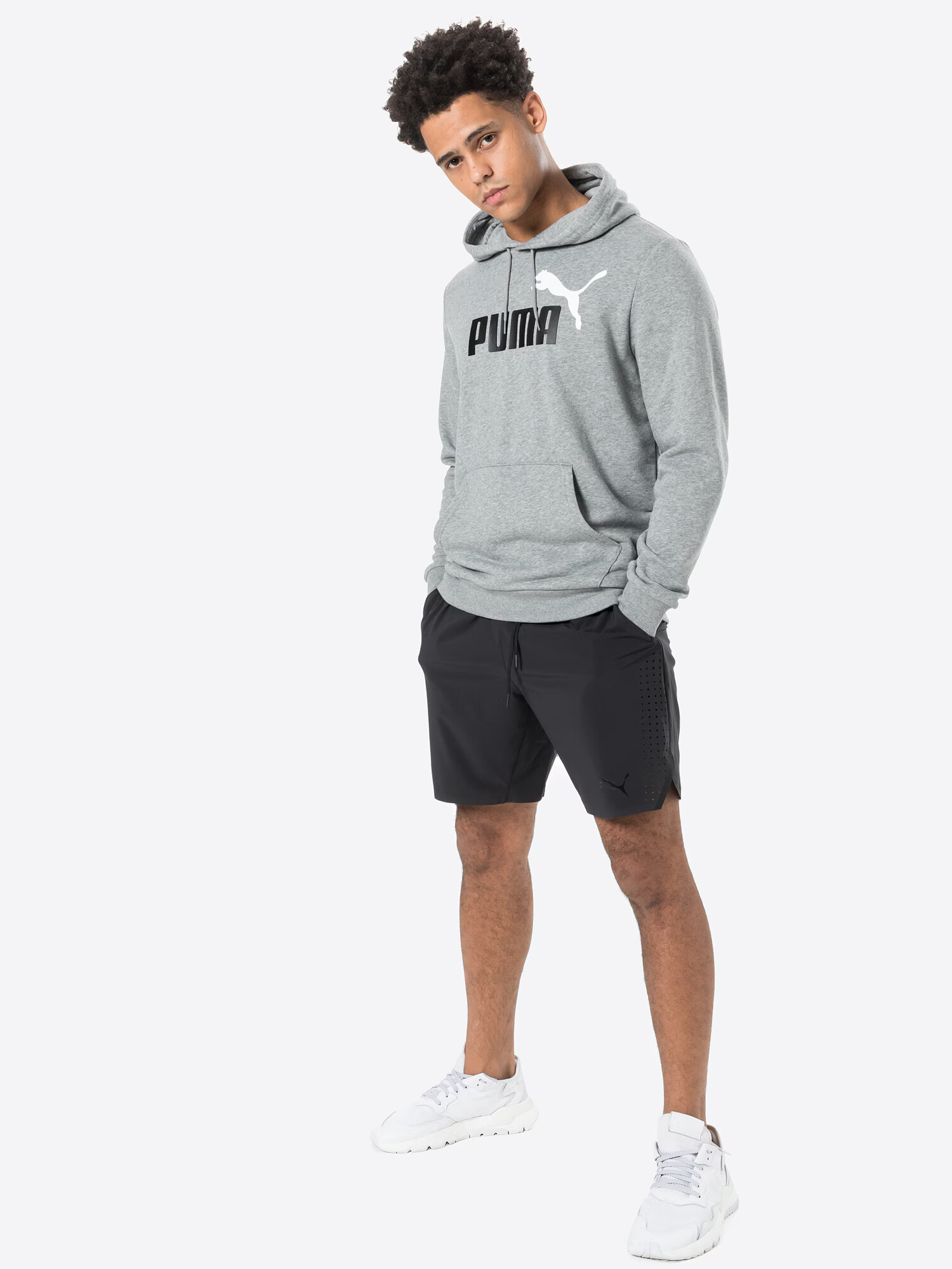 PUMA Спортен блузон сиво / черно / бяло - Pepit.bg