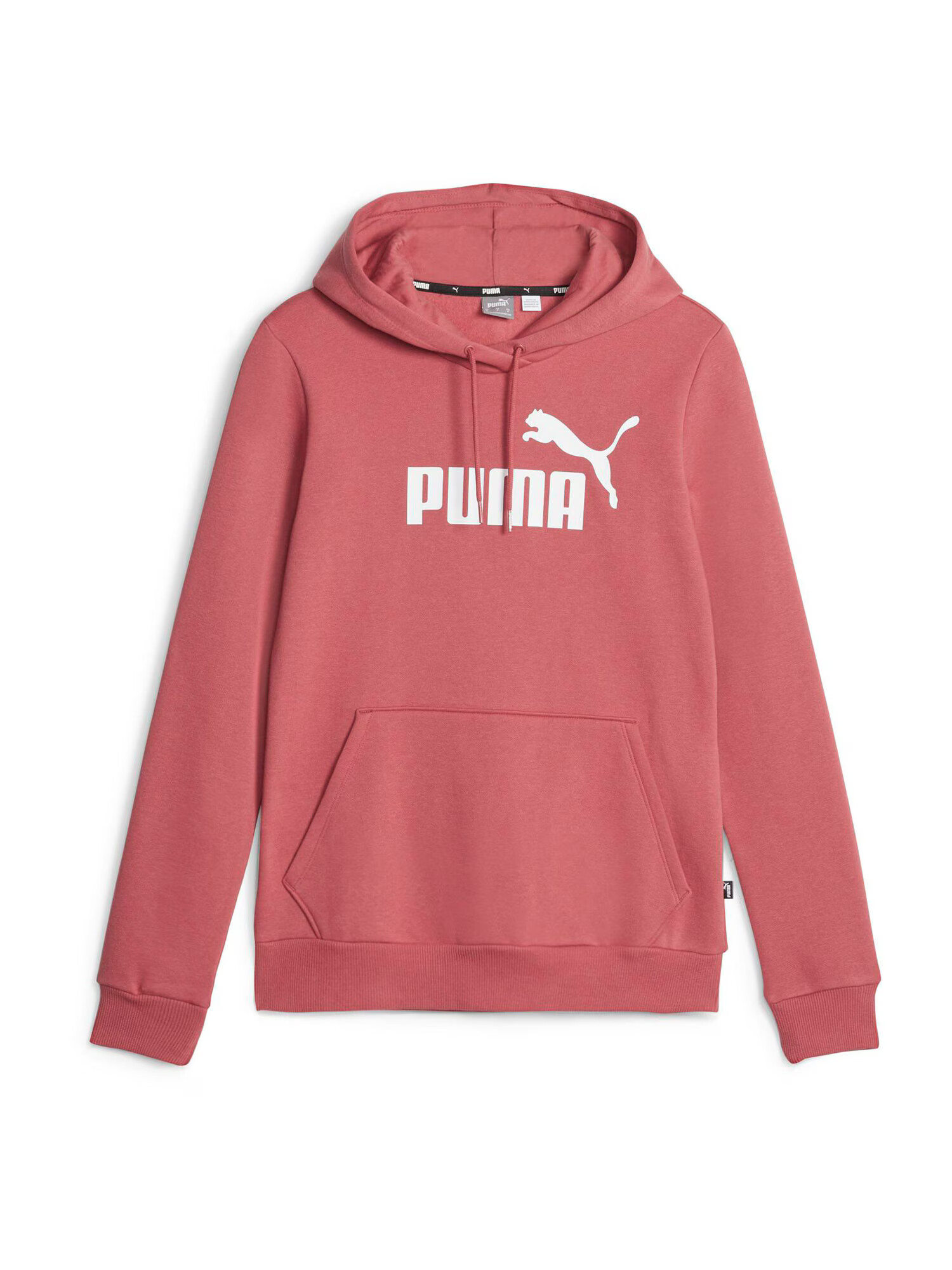 PUMA Спортен суитшърт с качулка 'Essentials' ръждиво червено / бяло - Pepit.bg