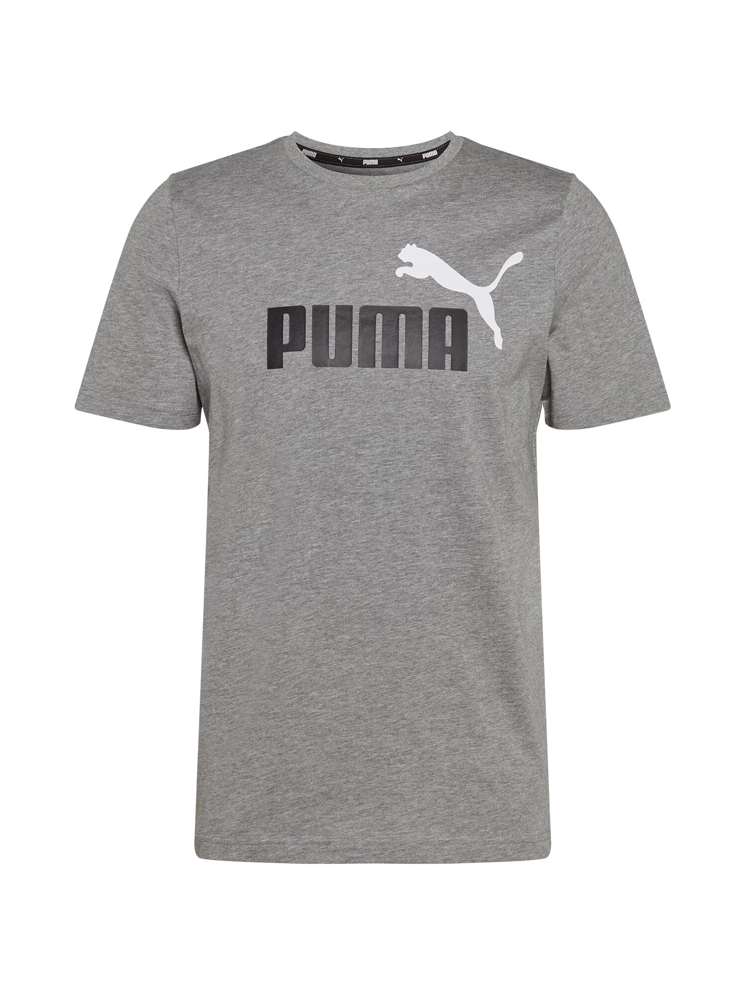 PUMA Функционална тениска сив меланж / черно / бяло - Pepit.bg