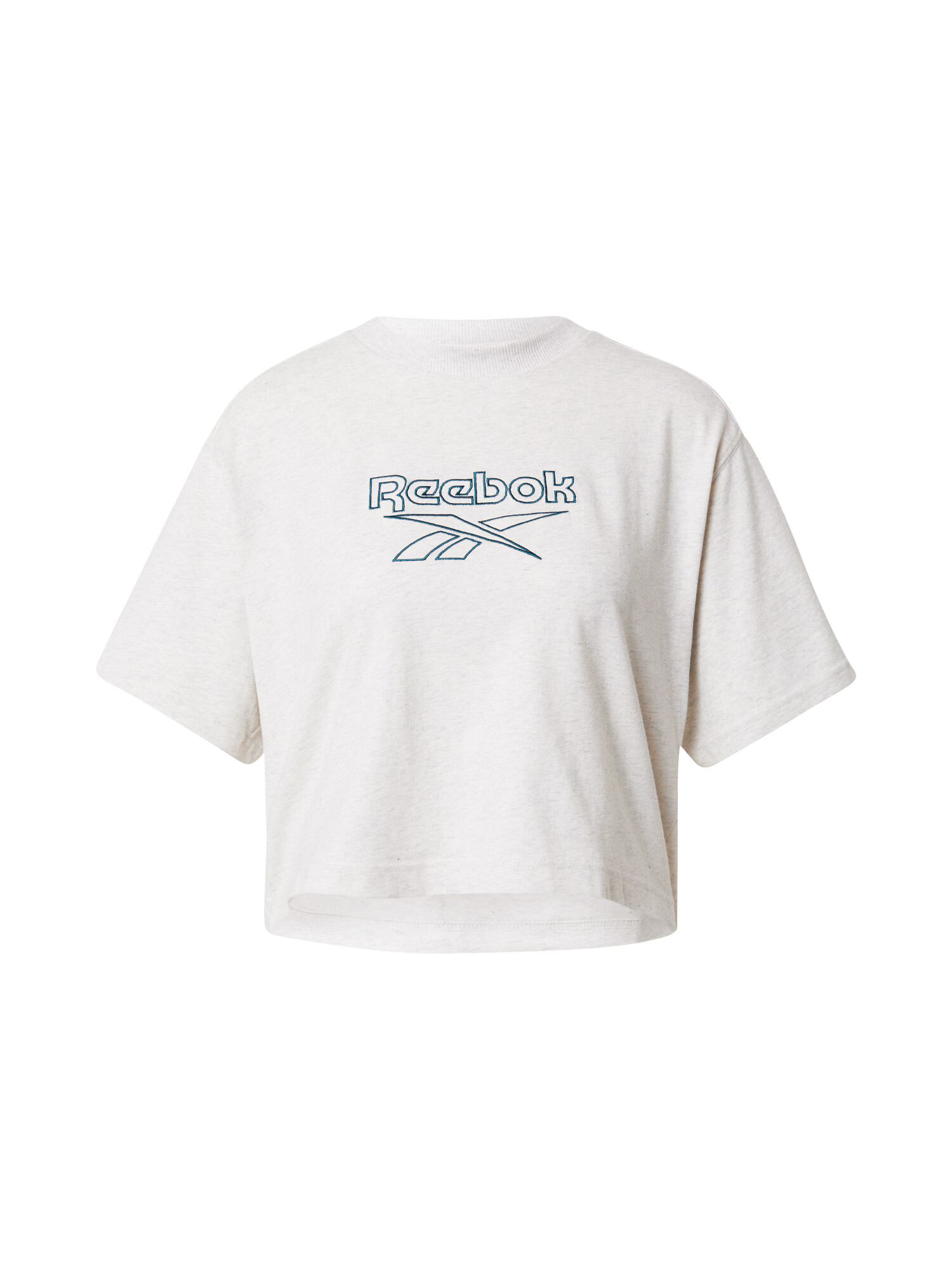 Reebok Classics Тениска 'CL PF BIG LOGO TEE' бяло / сребърно сиво - Pepit.bg