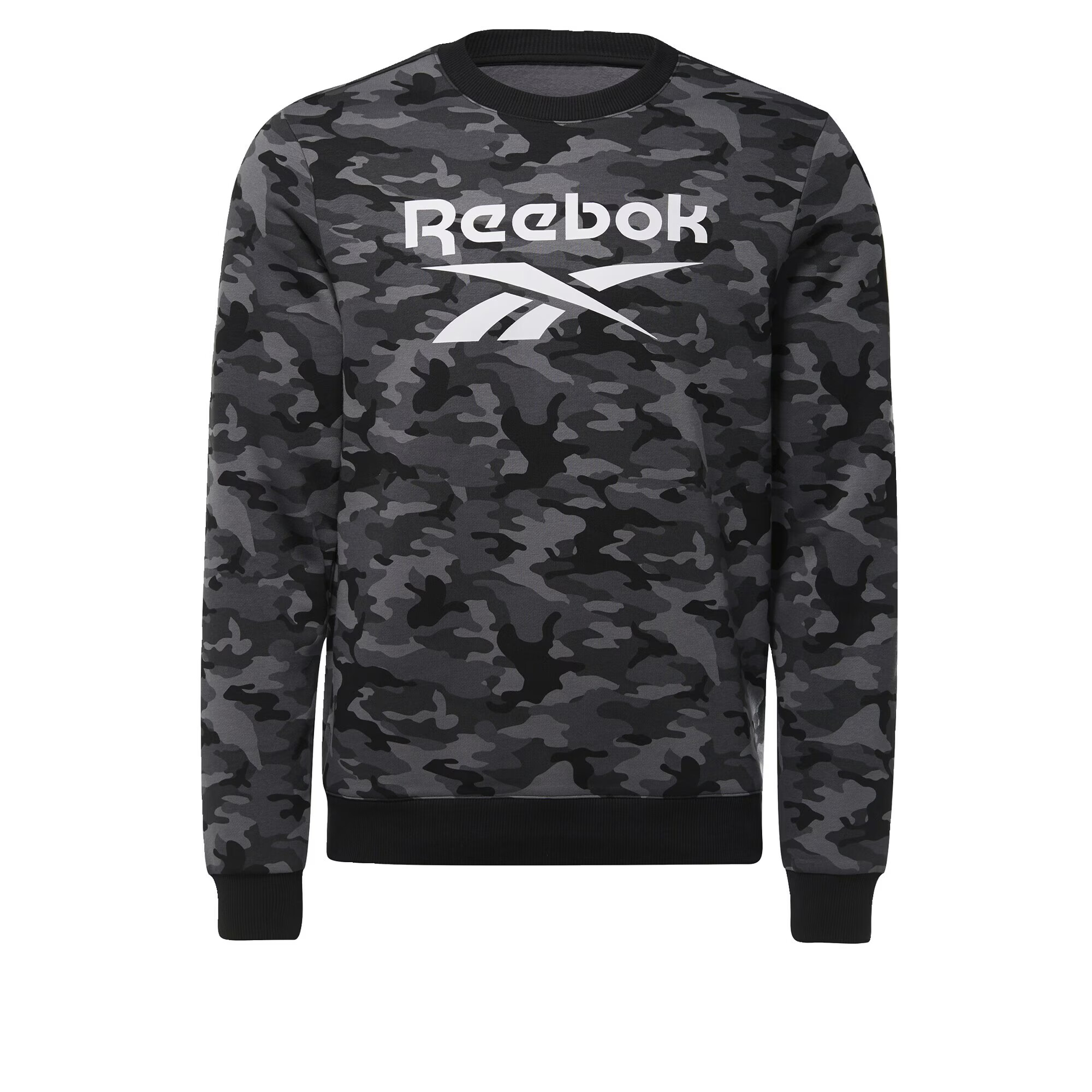 Reebok Sport Спортен блузон сиво / черно / бяло - Pepit.bg