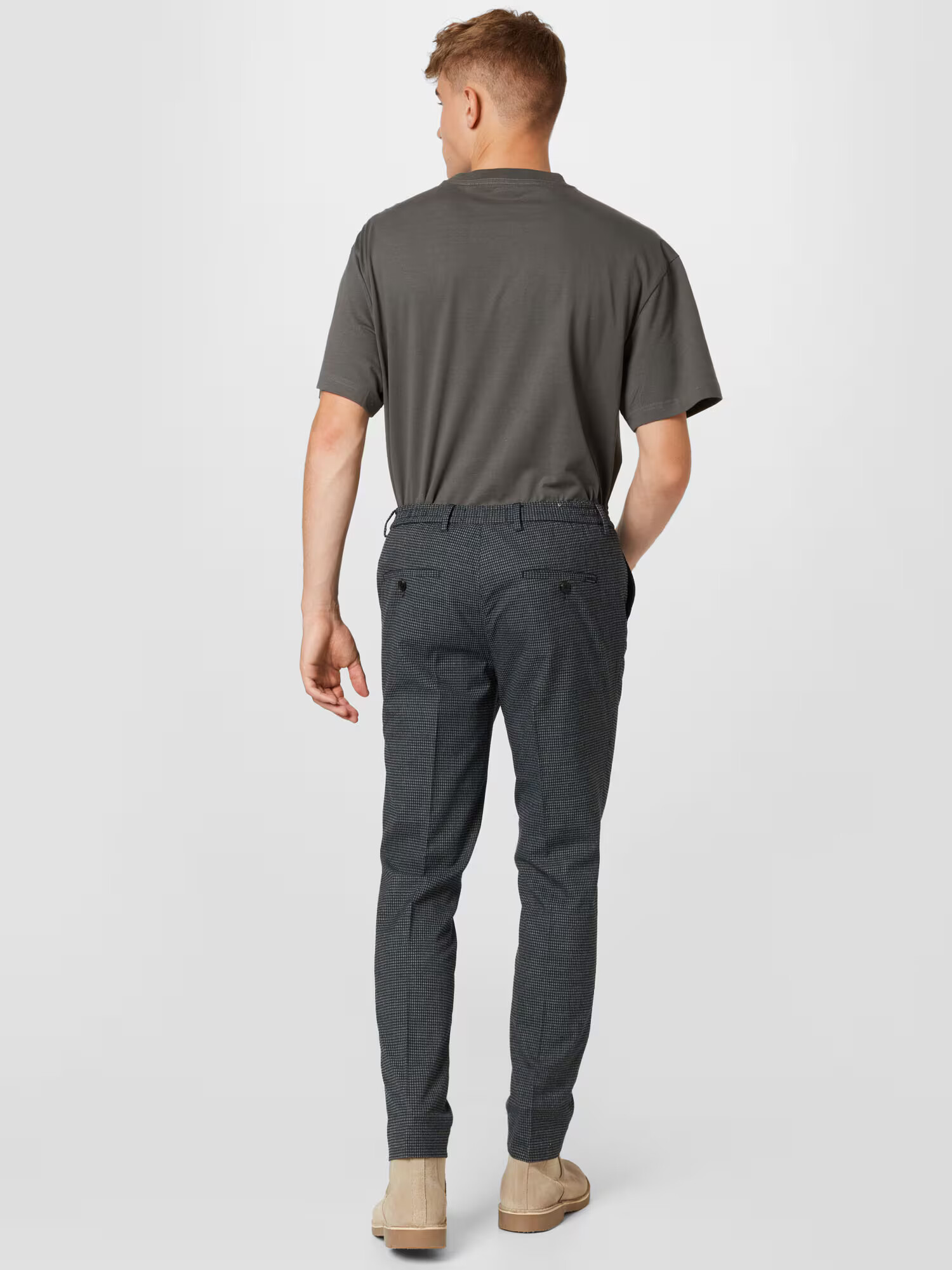 SCOTCH & SODA Панталон Chino 'Mott super slim-fit chino contains' тъмносиво / бяло - Pepit.bg