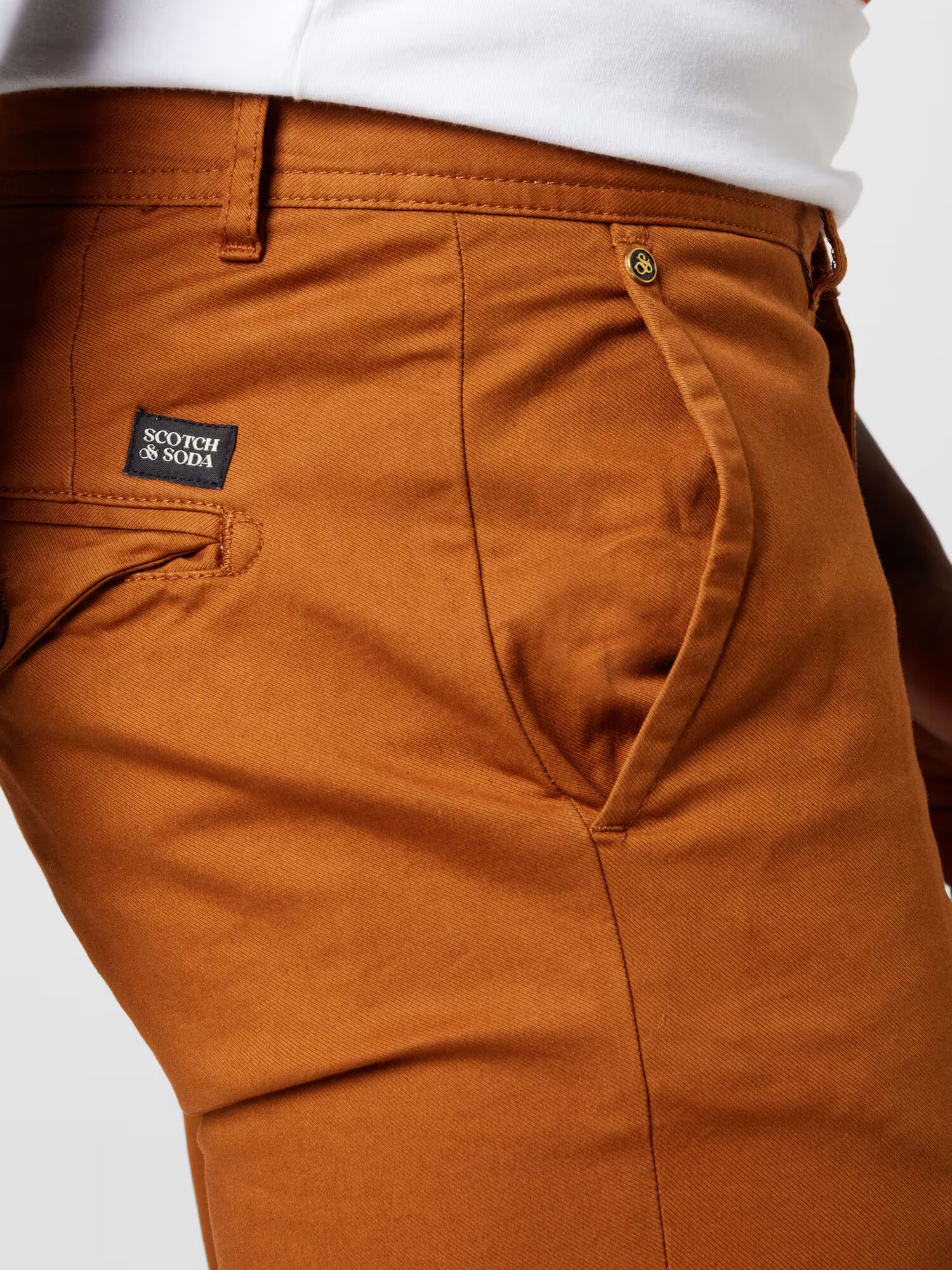 SCOTCH & SODA Панталон Chino 'Stuart' коняк - Pepit.bg