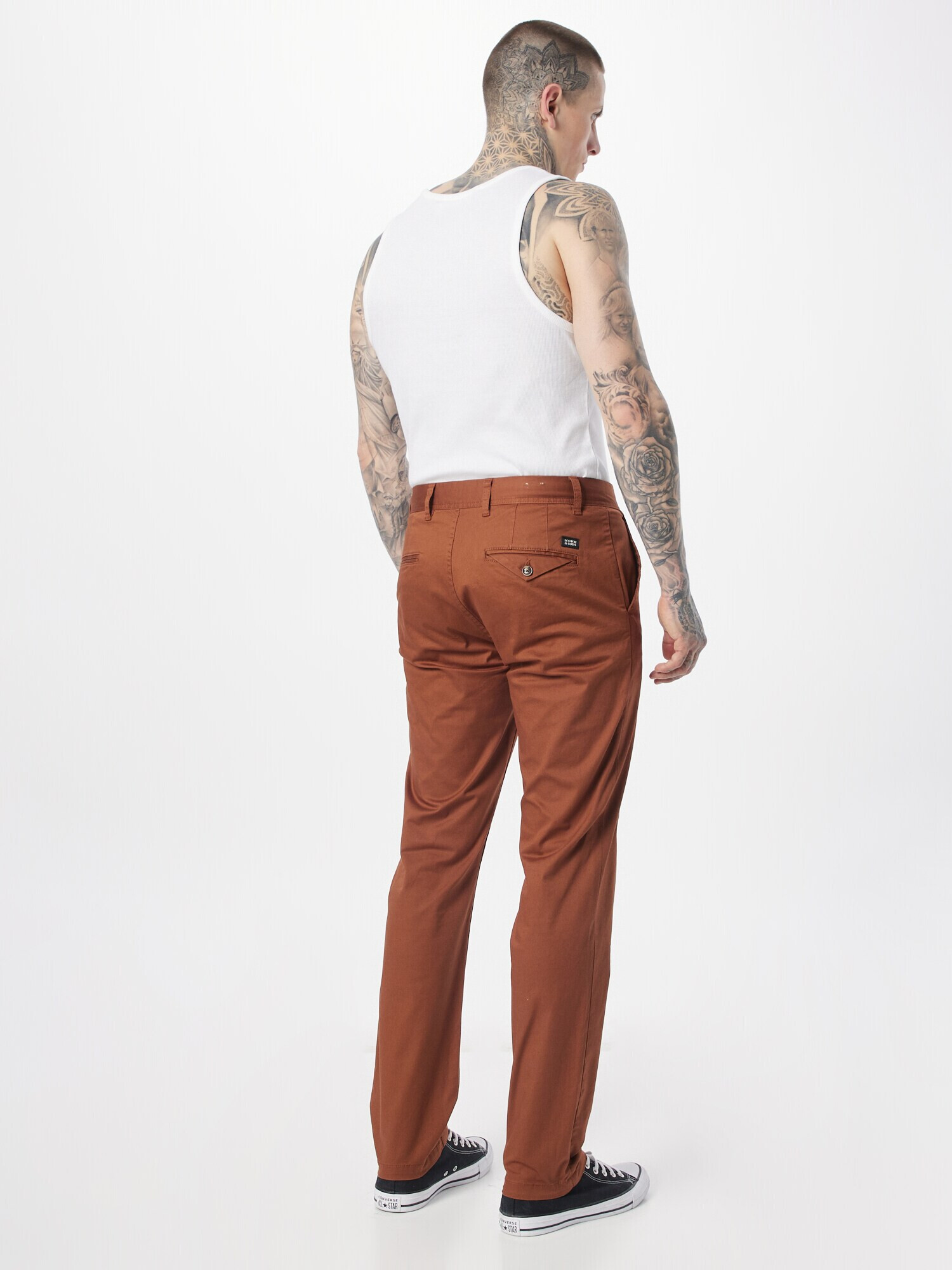 SCOTCH & SODA Панталон Chino 'Stuart' ръждиво кафяво - Pepit.bg