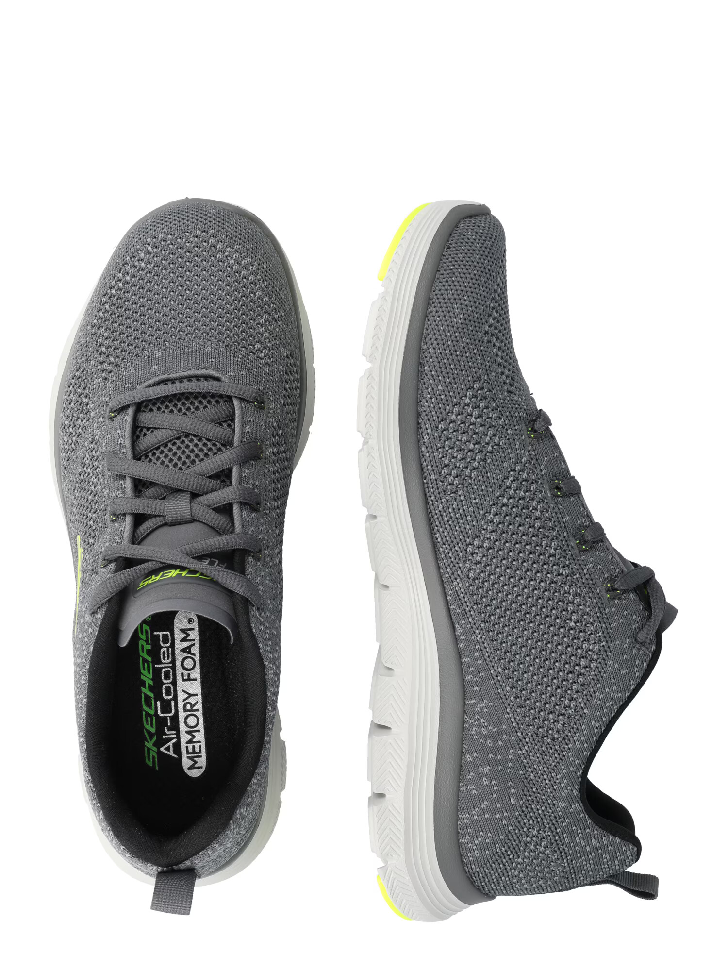 SKECHERS Ниски маратонки 'Advantage 4.0' сиво / неоново зелено - Pepit.bg