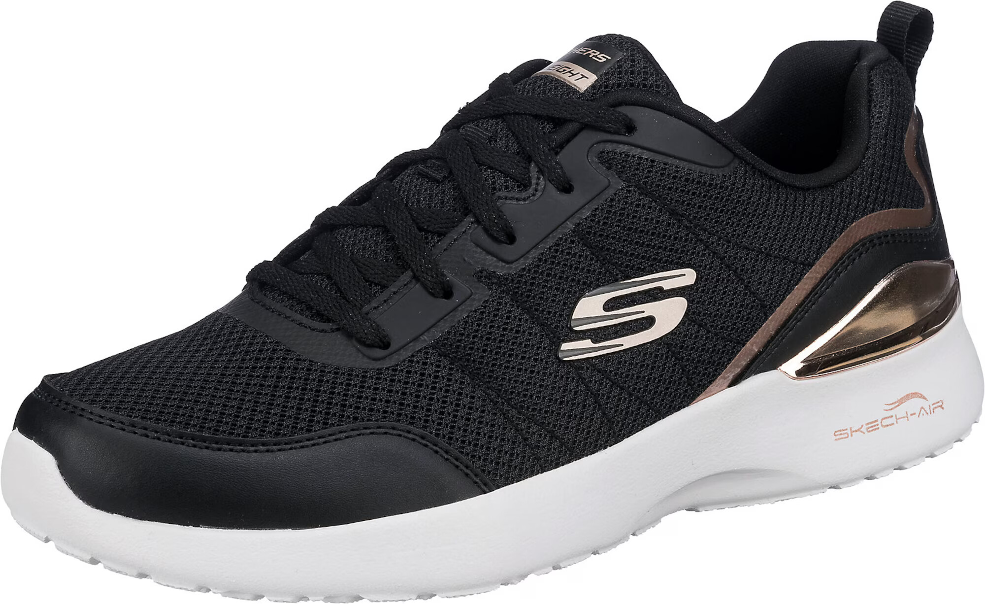 SKECHERS Ниски маратонки розово злато / черно - Pepit.bg