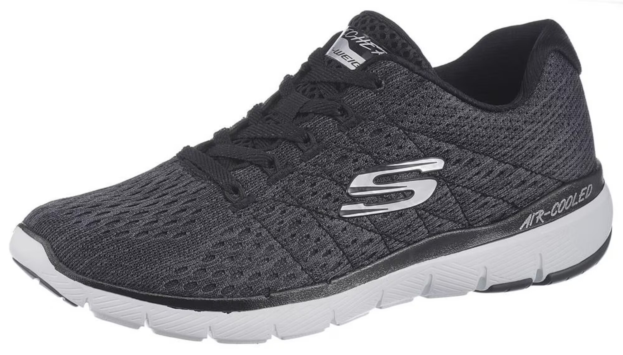 SKECHERS Ниски маратонки 'Flex Appeal 3.0' бяло / черно - Pepit.bg