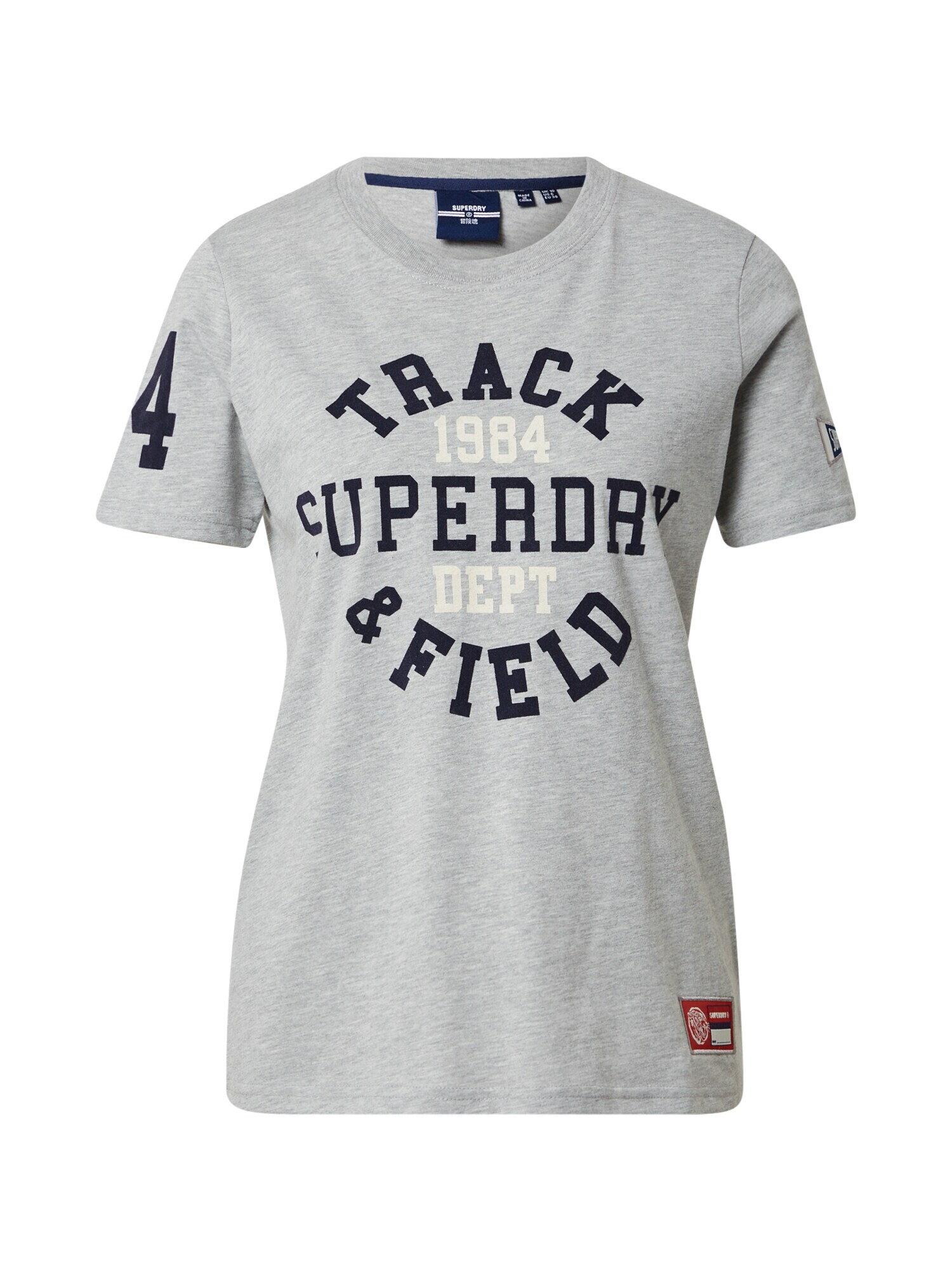 Superdry Тениска 'Collegiate Athletic Union' бяло / нейви синьо / сиво - Pepit.bg