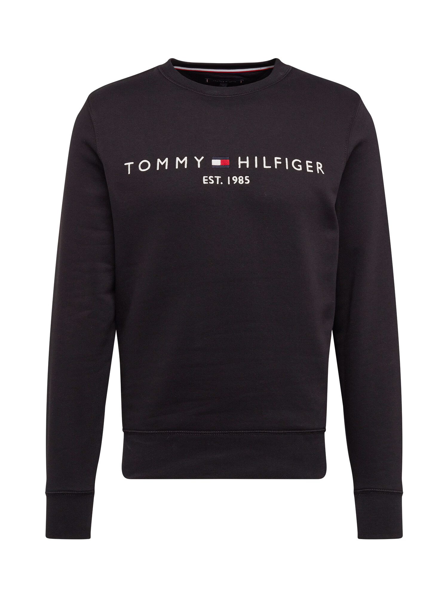 TOMMY HILFIGER Суичър 'TOMMY LOGO SWEATSHIRT' черно / бяло - Pepit.bg