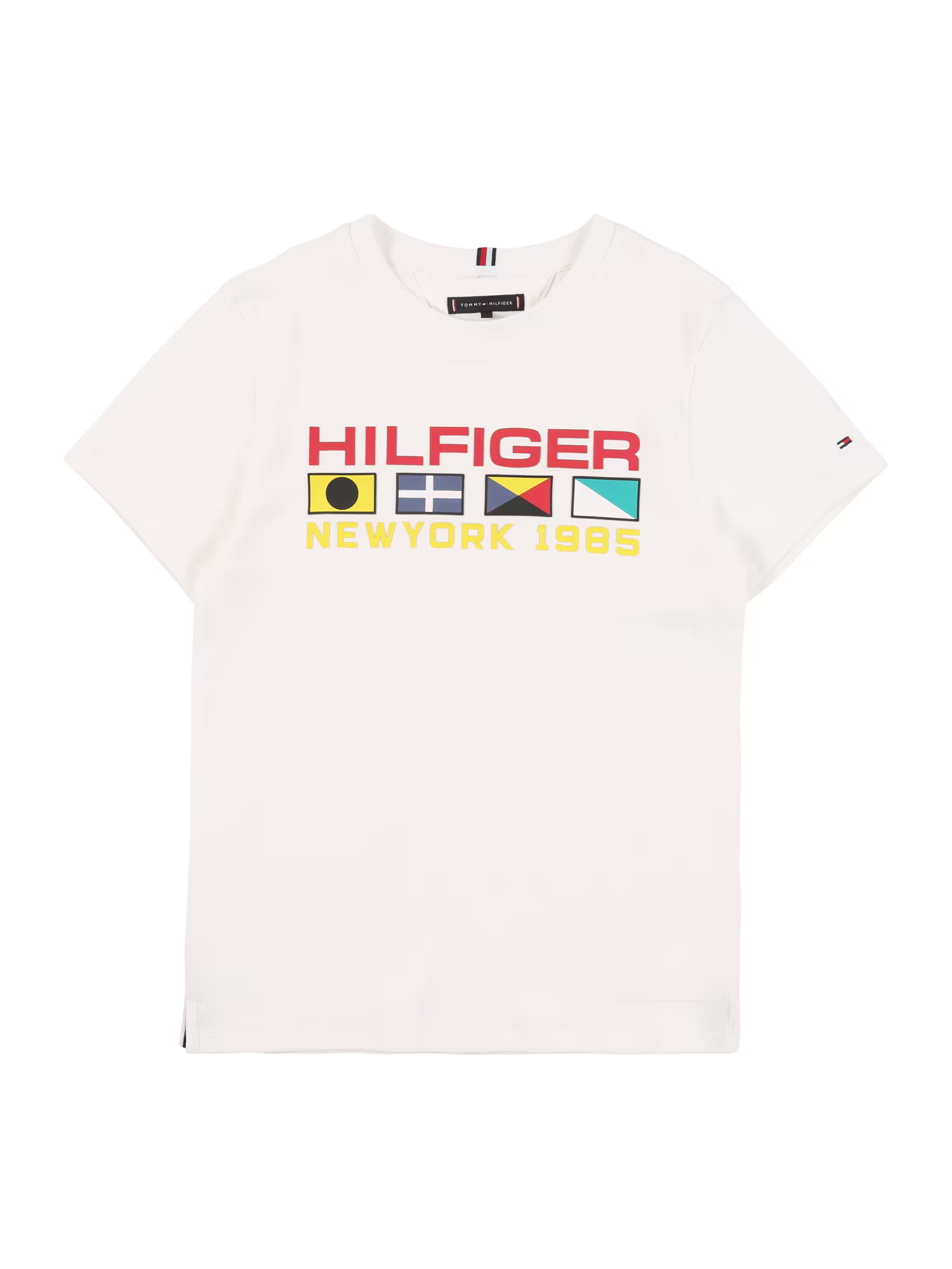 TOMMY HILFIGER Тениска 'Flag Sailing' бяло - Pepit.bg