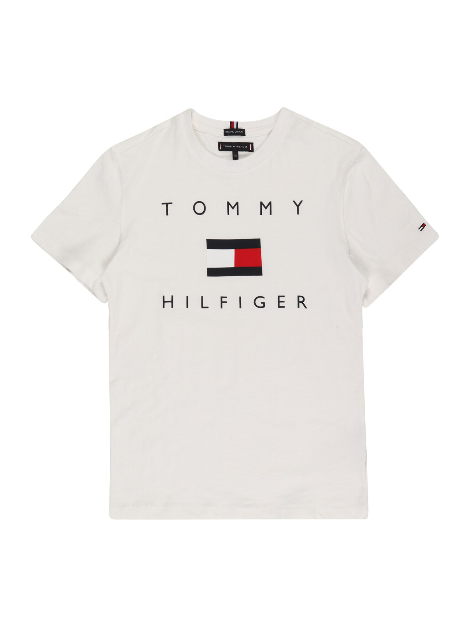 TOMMY HILFIGER Тениска 'HILFIGER LOGO TEE S/S' бяло - Pepit.bg