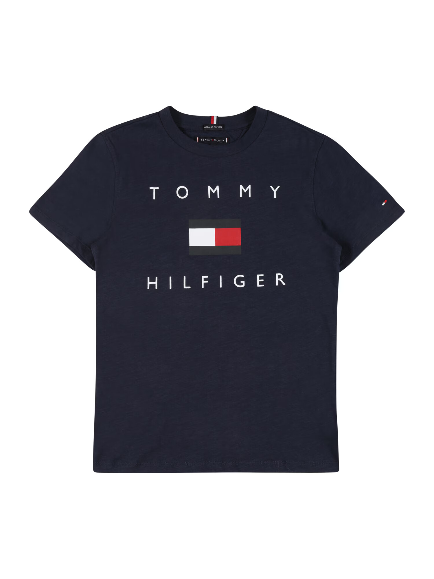 TOMMY HILFIGER Тениска бяло / червено / морскосиньо - Pepit.bg