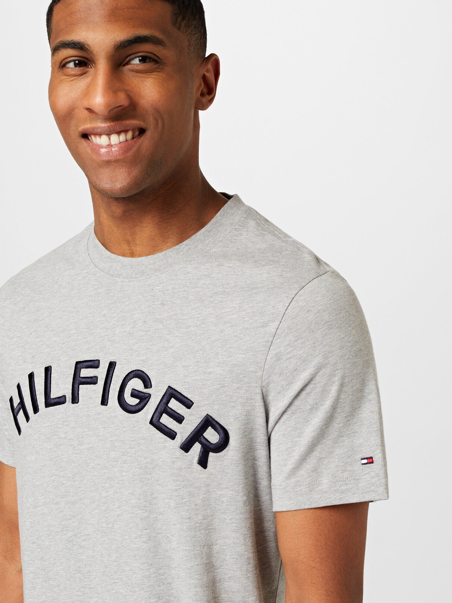 TOMMY HILFIGER Тениска нощно синьо / сив меланж - Pepit.bg