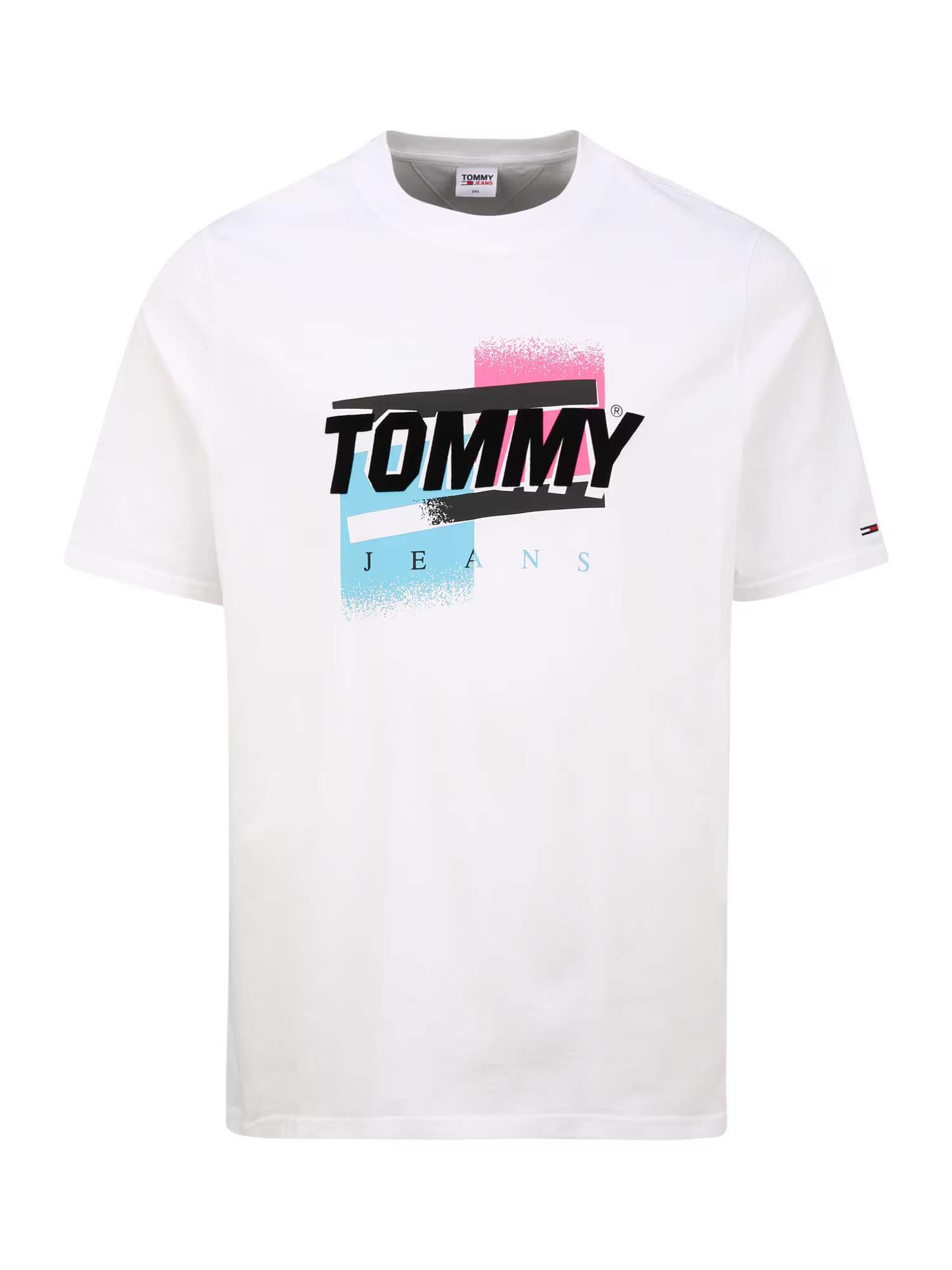 Tommy Jeans Plus T-Shirt бяло / черно / розово / синьо - Pepit.bg