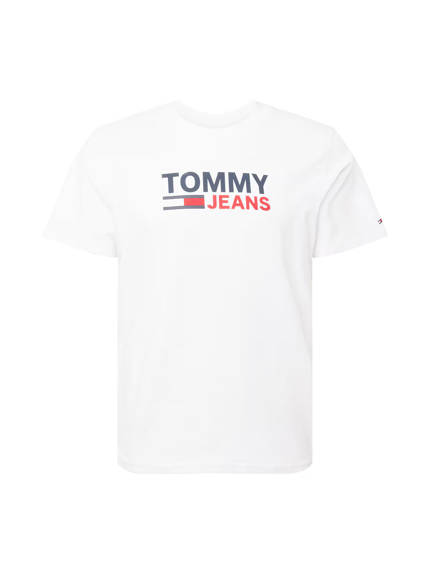 Tommy Jeans Тениска бяло / нейви синьо / червено - Pepit.bg