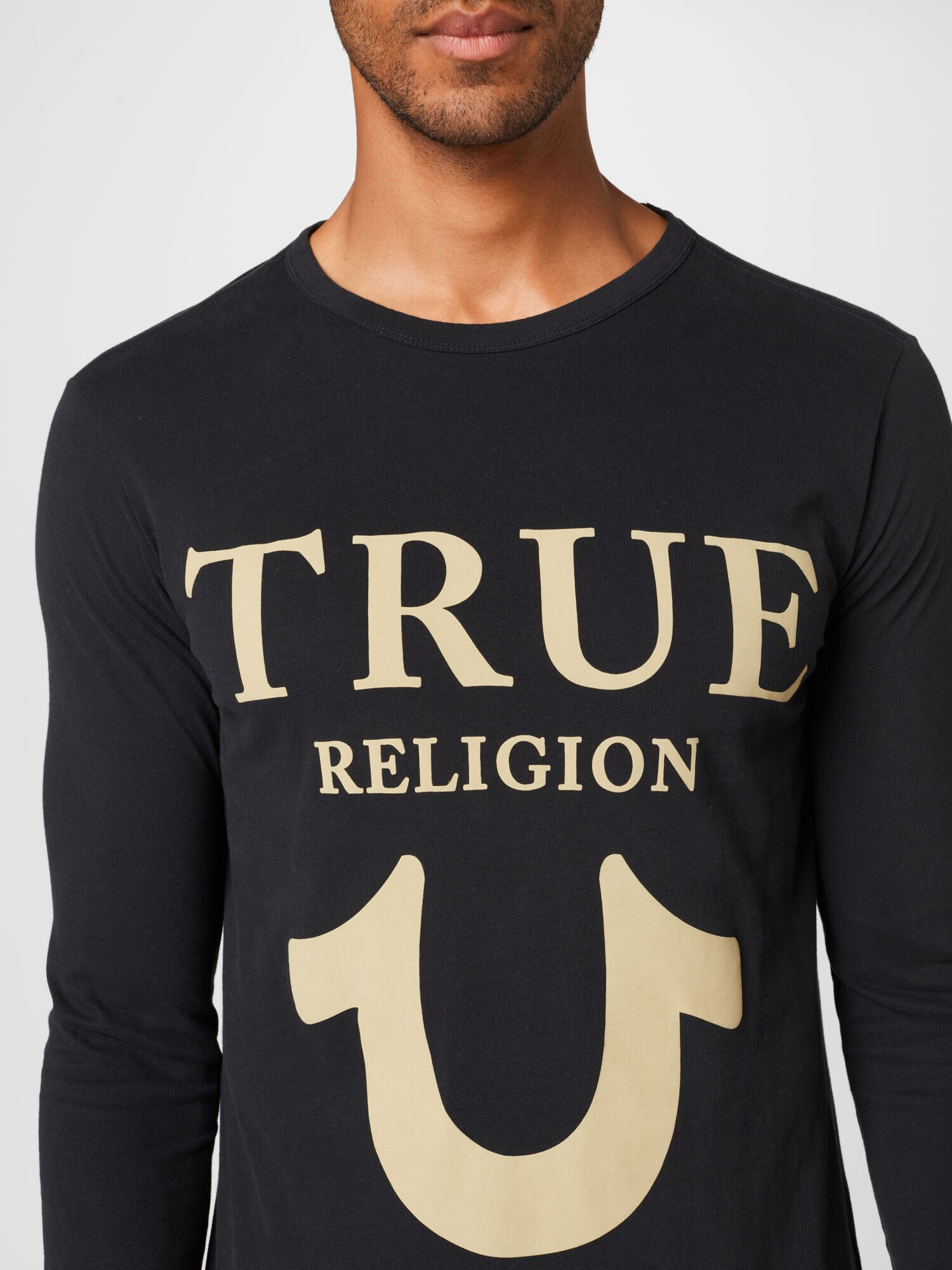 True Religion Тениска пастелно жълто / черно - Pepit.bg