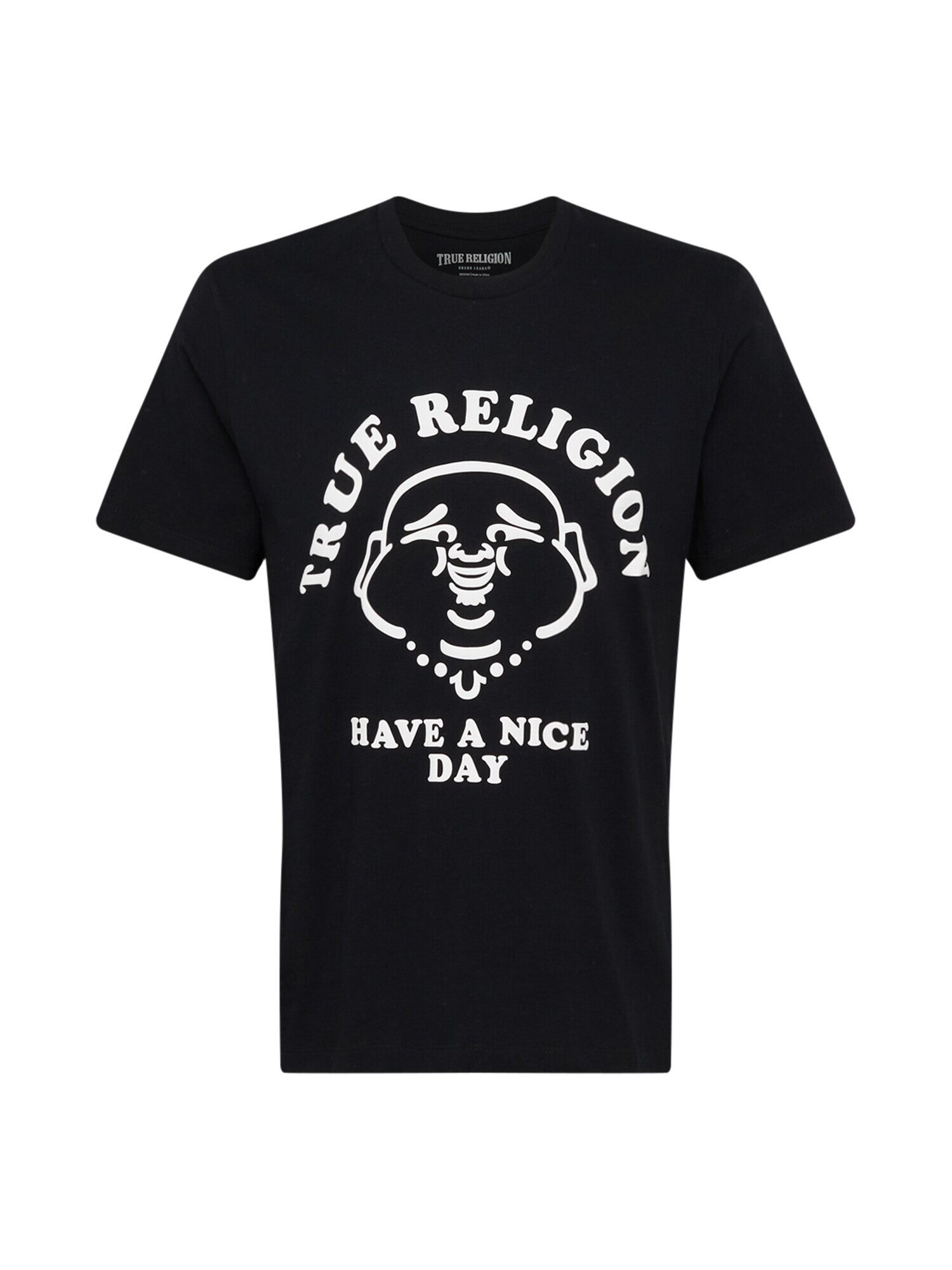 True Religion Тениска 'NICE DAY' черно / бяло - Pepit.bg