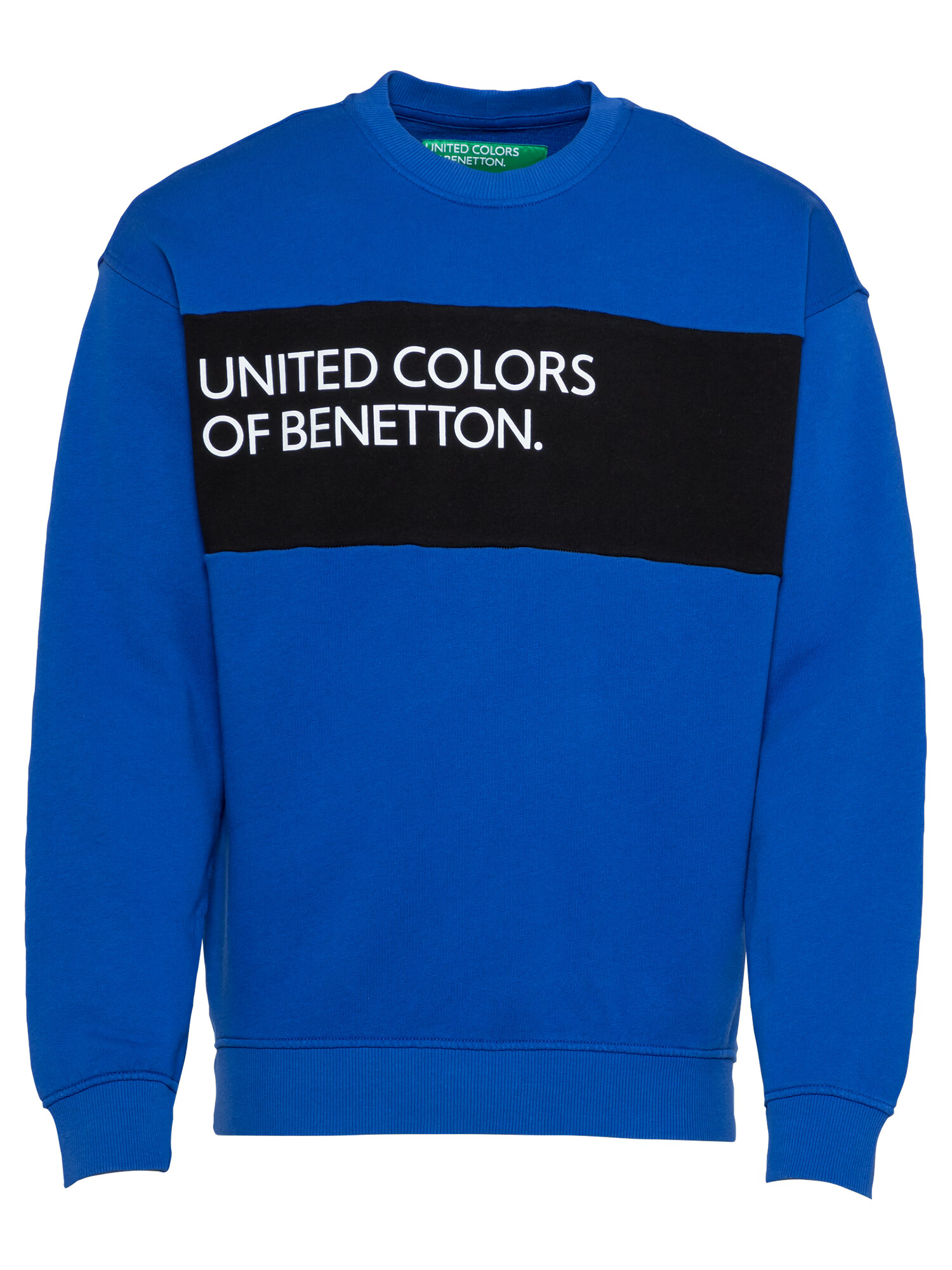 UNITED COLORS OF BENETTON Суичър синьо / черно / бяло - Pepit.bg