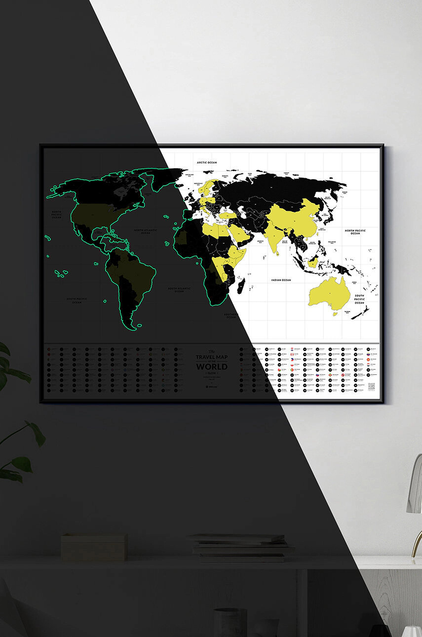 1DEA.me Скреч карта Travel Map - Glow World - Pepit.bg