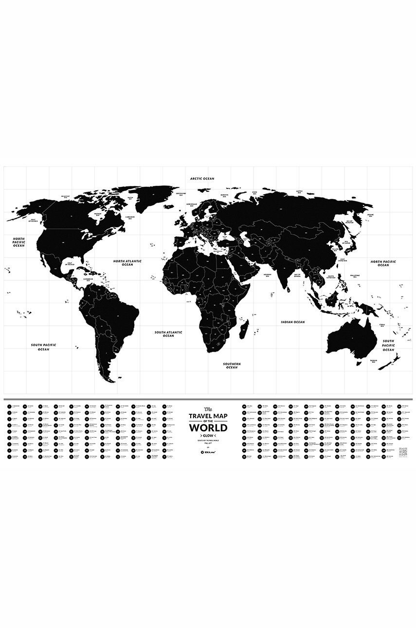 1DEA.me Скреч карта Travel Map - Glow World - Pepit.bg