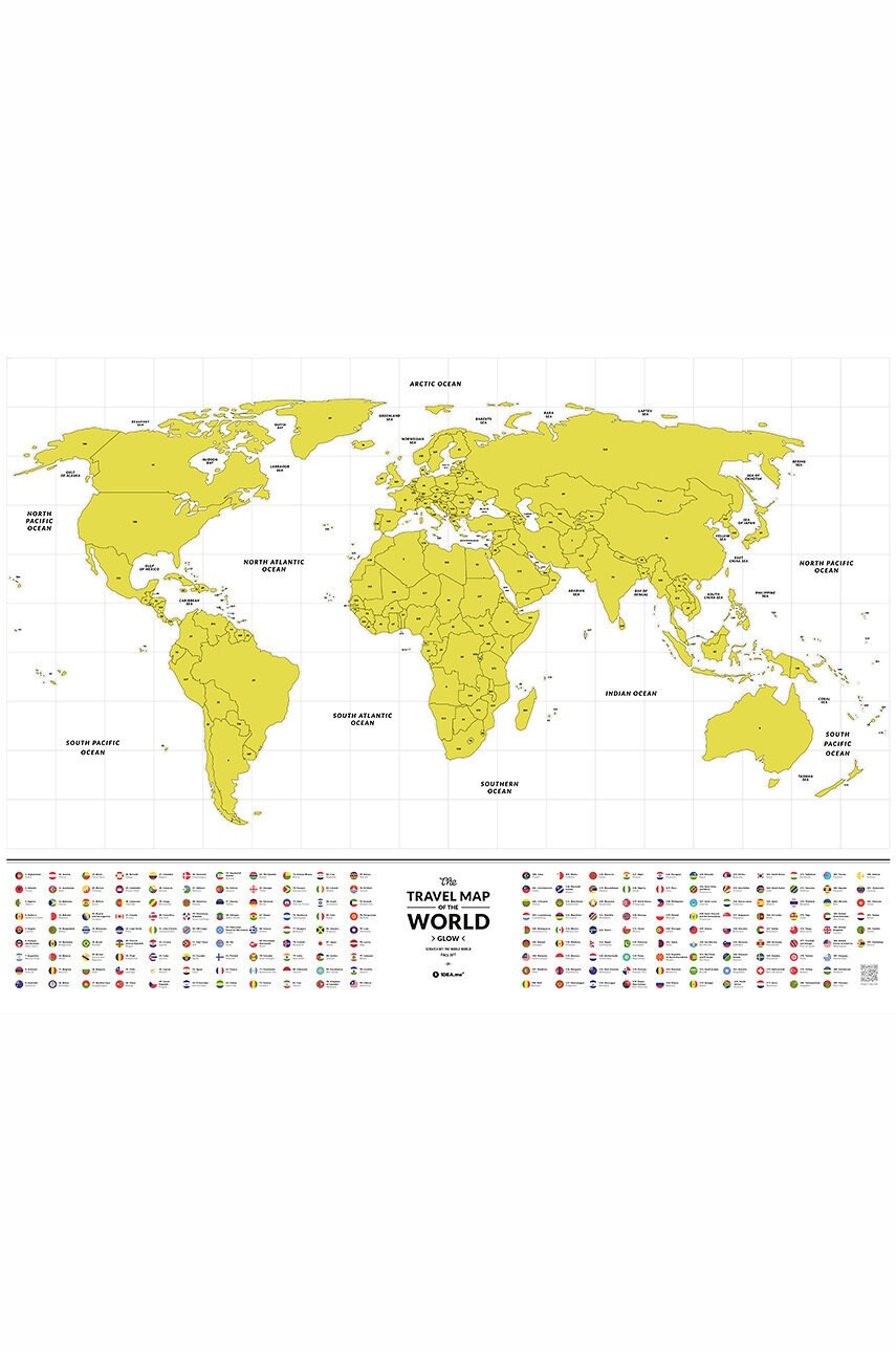 1DEA.me Скреч карта Travel Map - Glow World - Pepit.bg