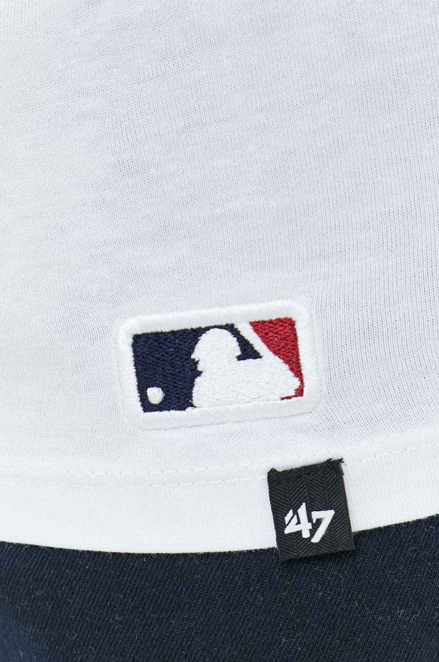 47brand Памучна тениска Mlb New York Yankees в бяло с апликация - Pepit.bg