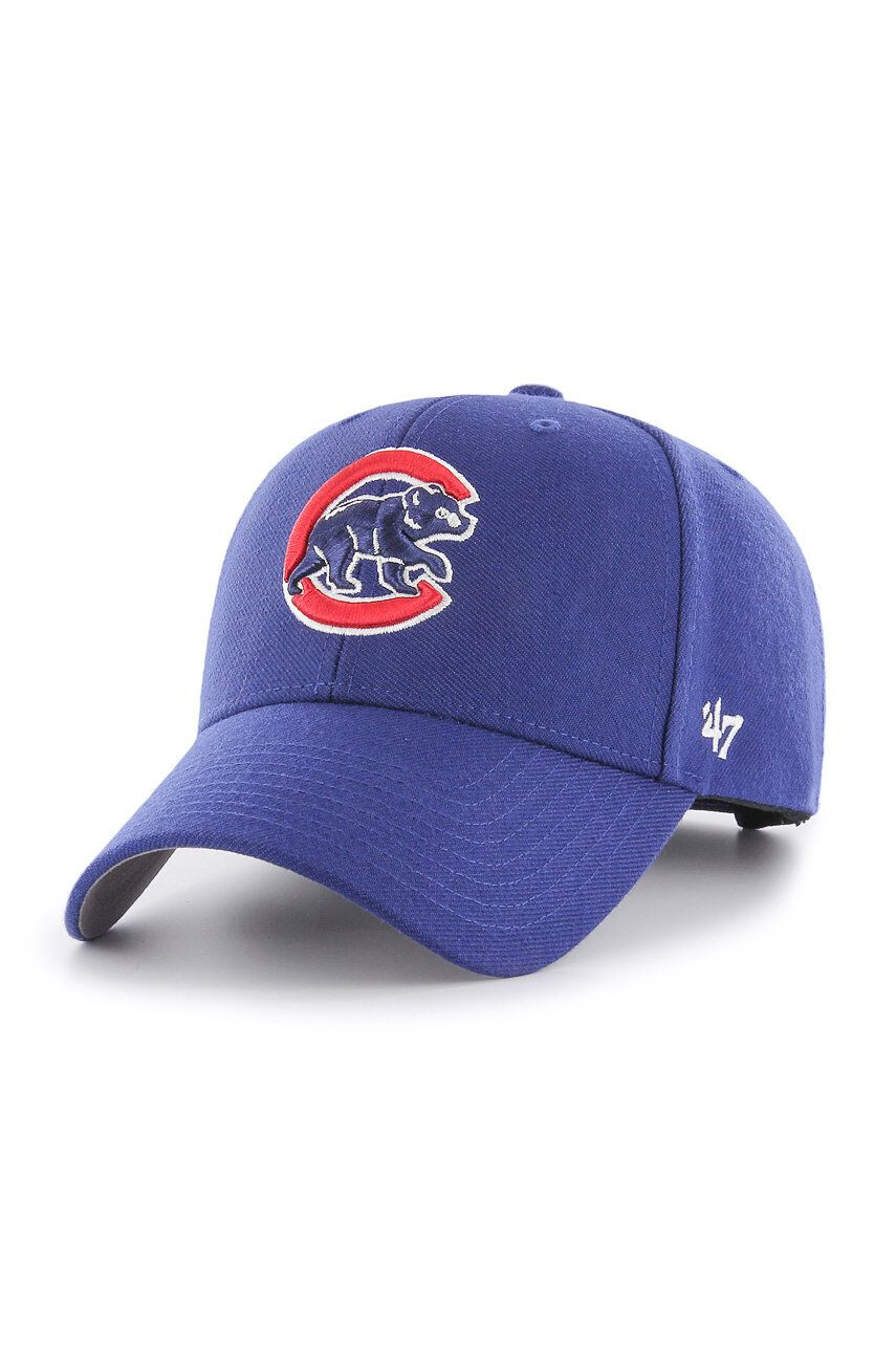 47brand Шапка MLB Chicago Cubs в тъмносиньо с апликация - Pepit.bg