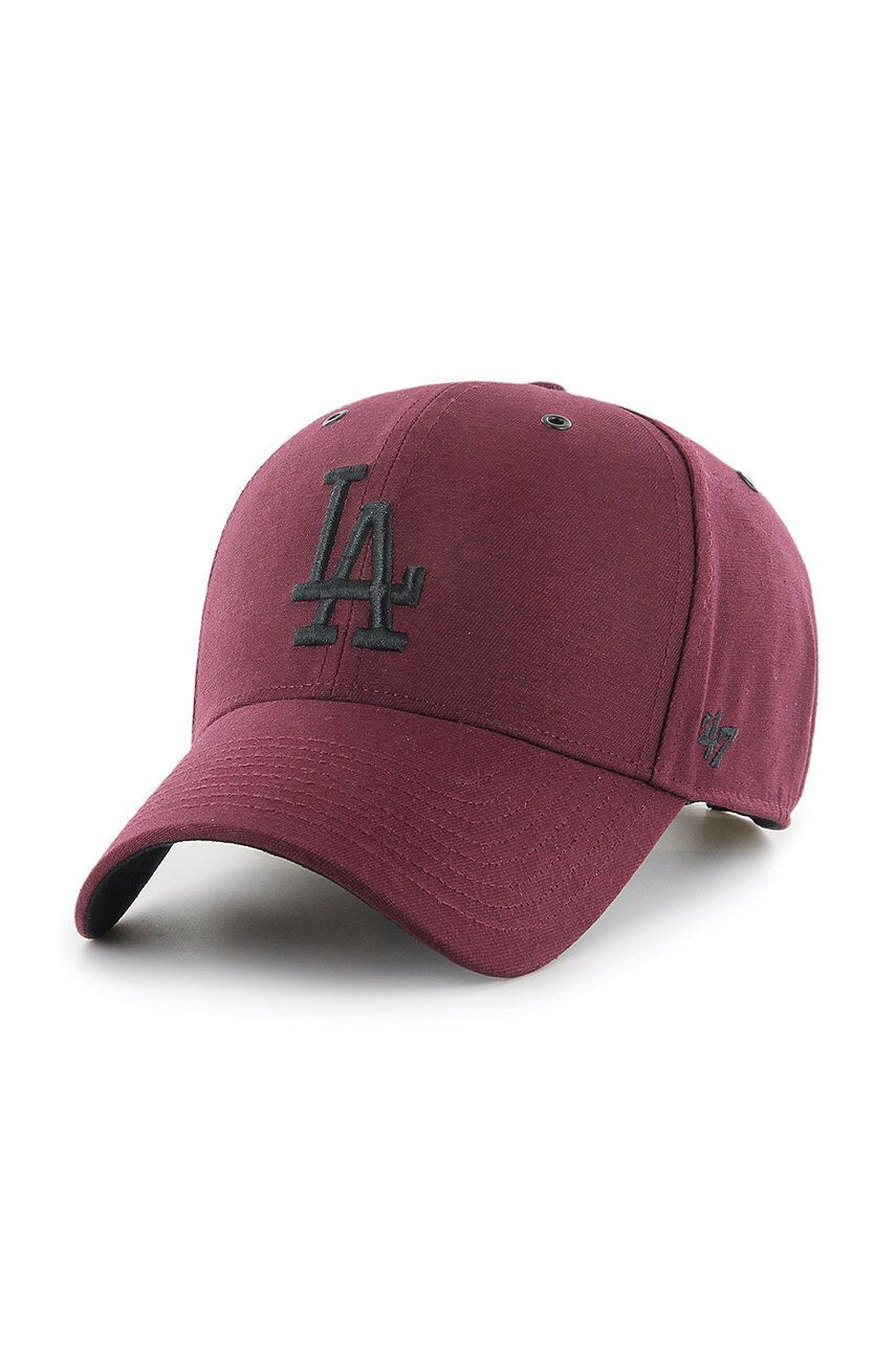 47brand Шапка MLB Los Angeles Dodgers в лилаво с апликация 0 - Pepit.bg