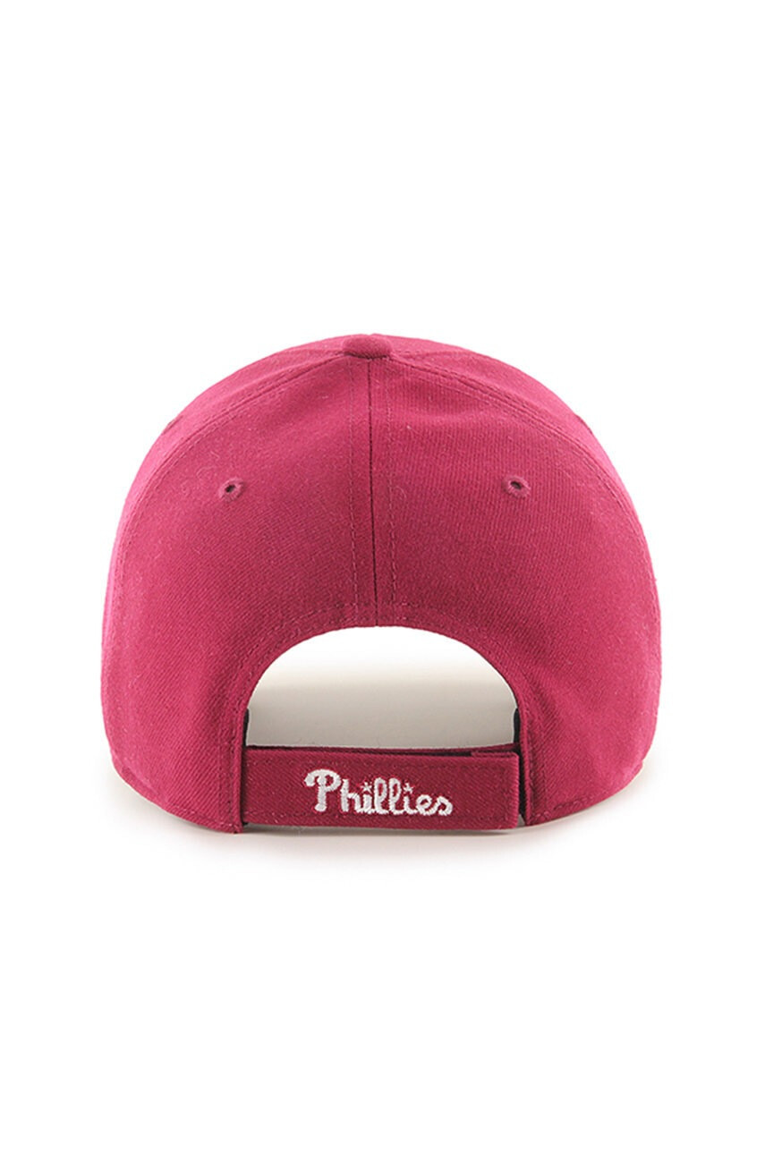 47brand Шапка MLB Philadelphia Phillies в червено с апликация - Pepit.bg