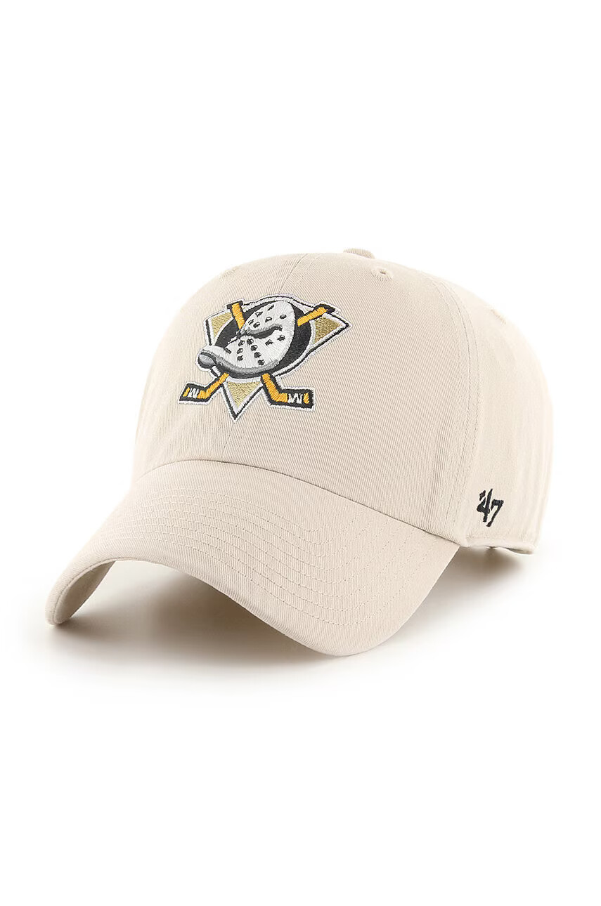 47brand Шапка Anaheim Ducks в бяло с апликация - Pepit.bg