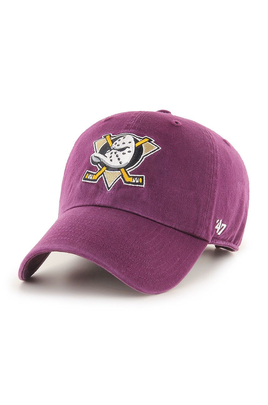 47brand Шапка Anaheim Ducks в розово с апликация - Pepit.bg