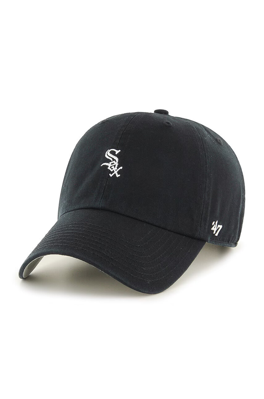 47brand Шапка Chicago White Sox в черно с апликация - Pepit.bg