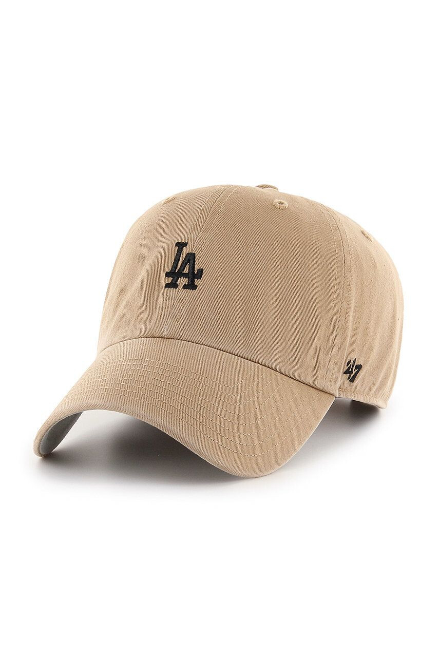 47brand Шапка Los Angeles Dodgers в бежово с апликация - Pepit.bg