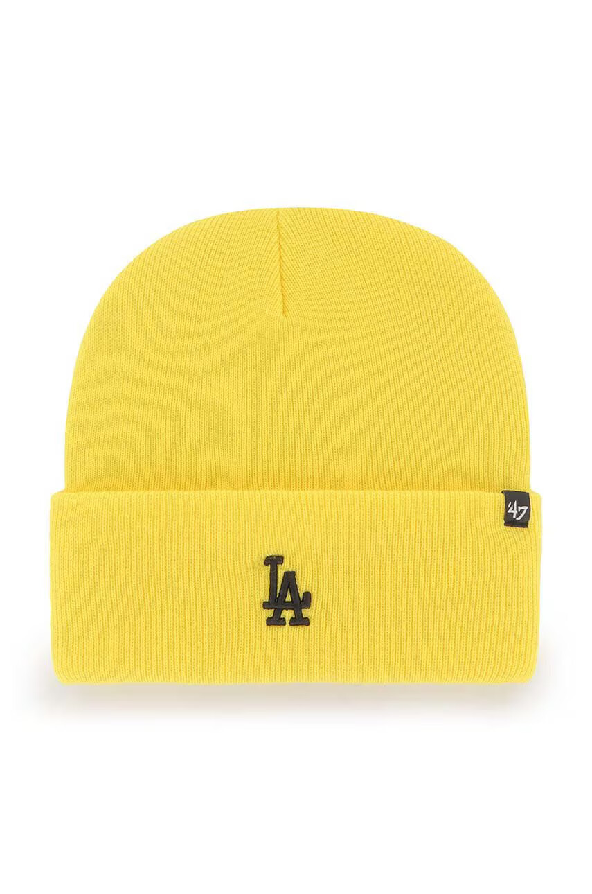 47brand Шапка Mlb Los Angeles Dodgers в жълто - Pepit.bg