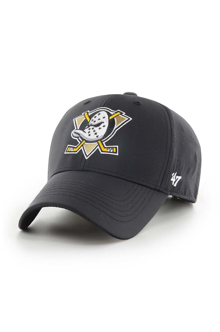 47brand Шапка Nhl Anaheim Ducks в черно с апликация - Pepit.bg