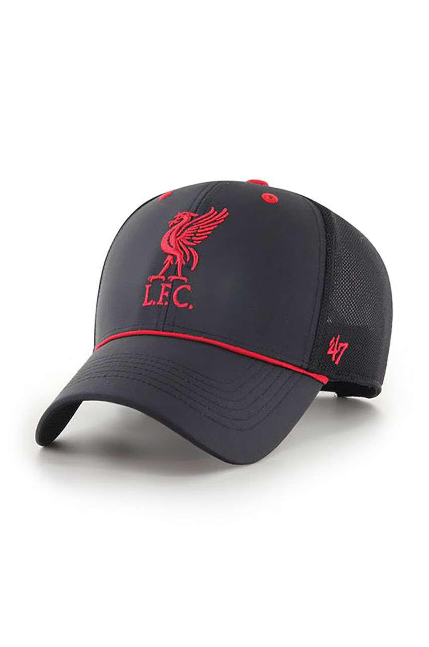 47brand Шапка с козирка Epl Liverpool в черно с апликация - Pepit.bg