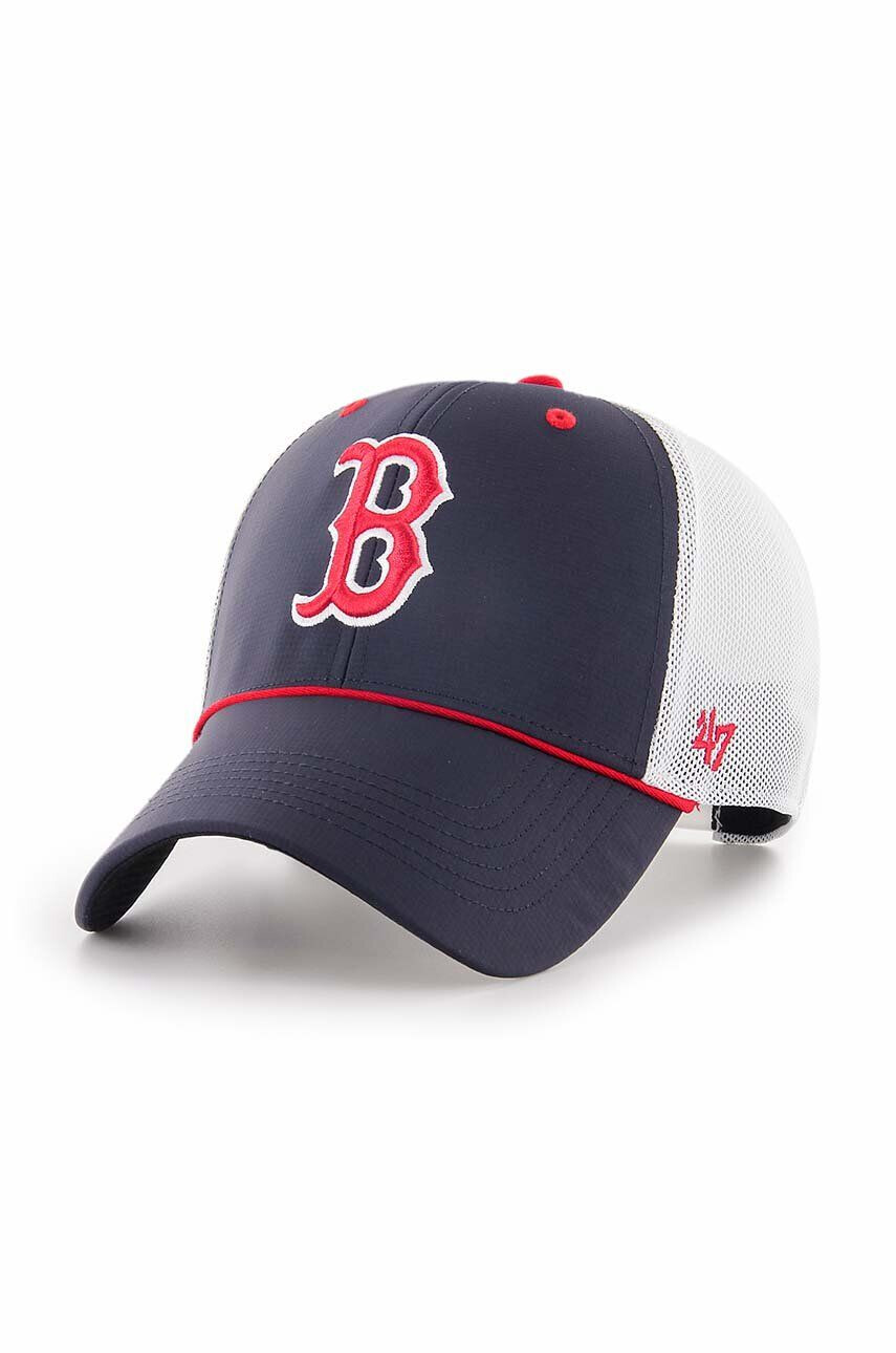 47brand Шапка с козирка MLB Boston Red Sox в тъмносиньо с апликация - Pepit.bg