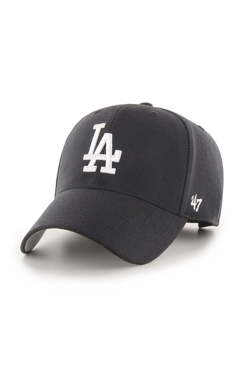 47brand Шапка с козирка Mlb Los Angeles Dodgers в черно с апликация - Pepit.bg