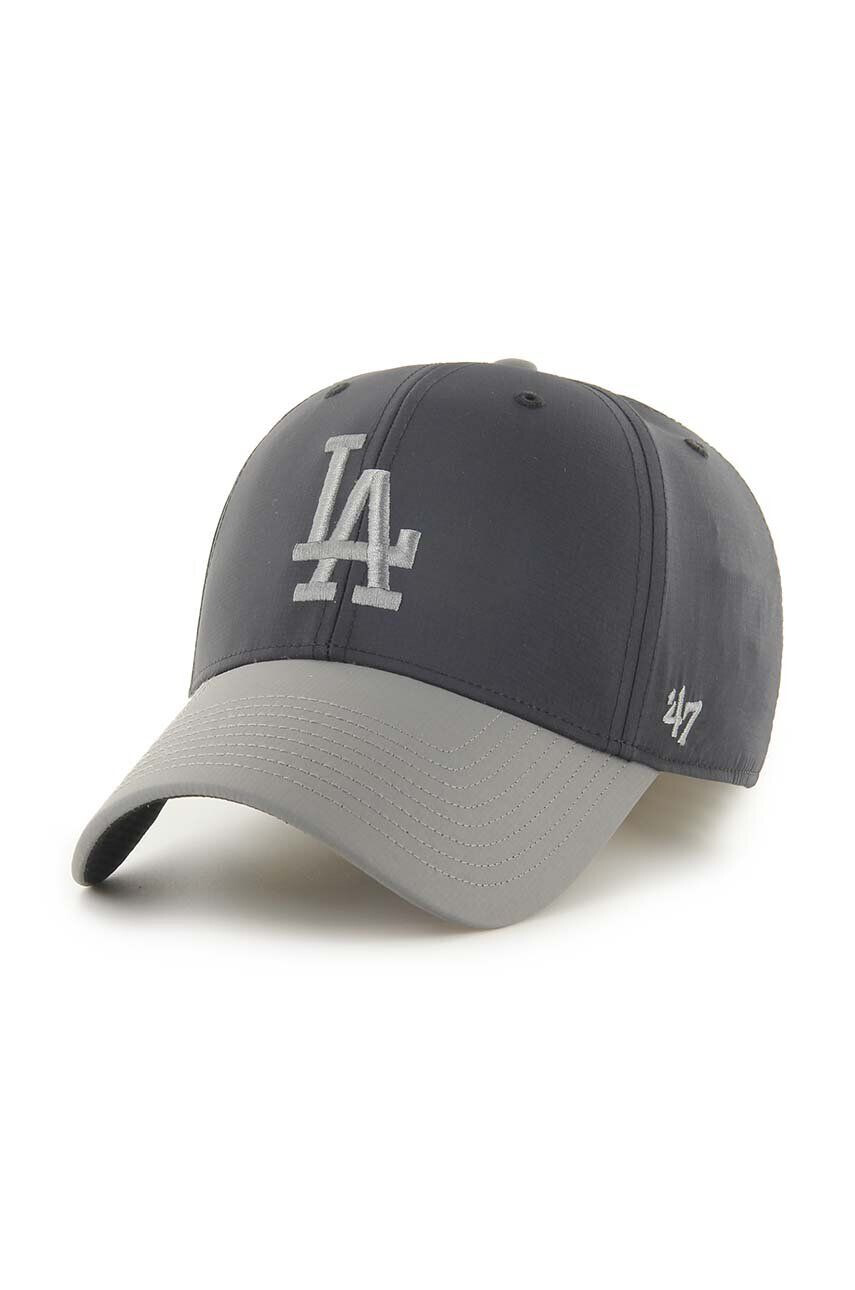 47brand Шапка с козирка MLB Los Angeles Dodgers в сиво с апликация - Pepit.bg