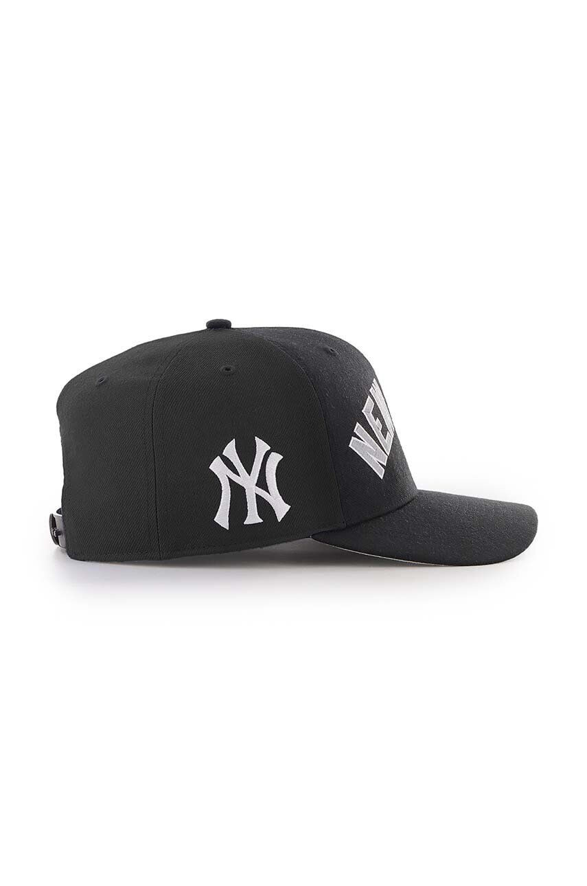 47brand Шапка с козирка с вълна MLB New York Yankees в черно с апликация - Pepit.bg