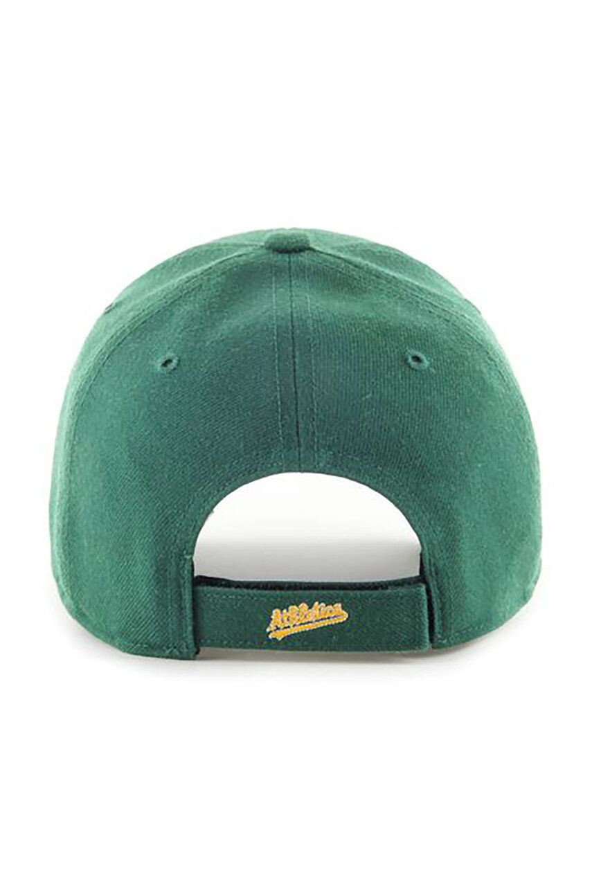 47brand Шапка с вълна MLB Oakland Athletics в зелено с апликация - Pepit.bg