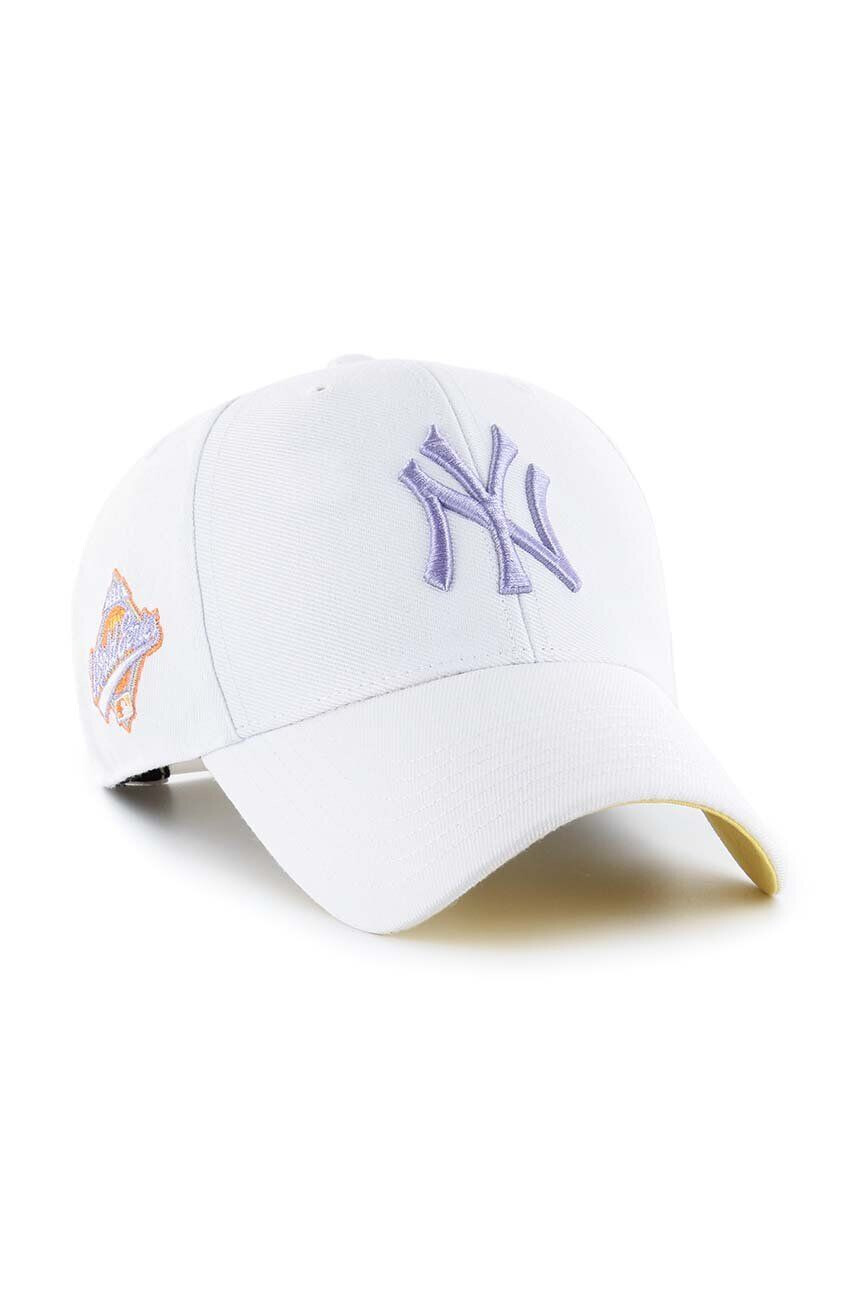 47brand Шапка с вълна MLB New York Yankees в бяло с апликация - Pepit.bg