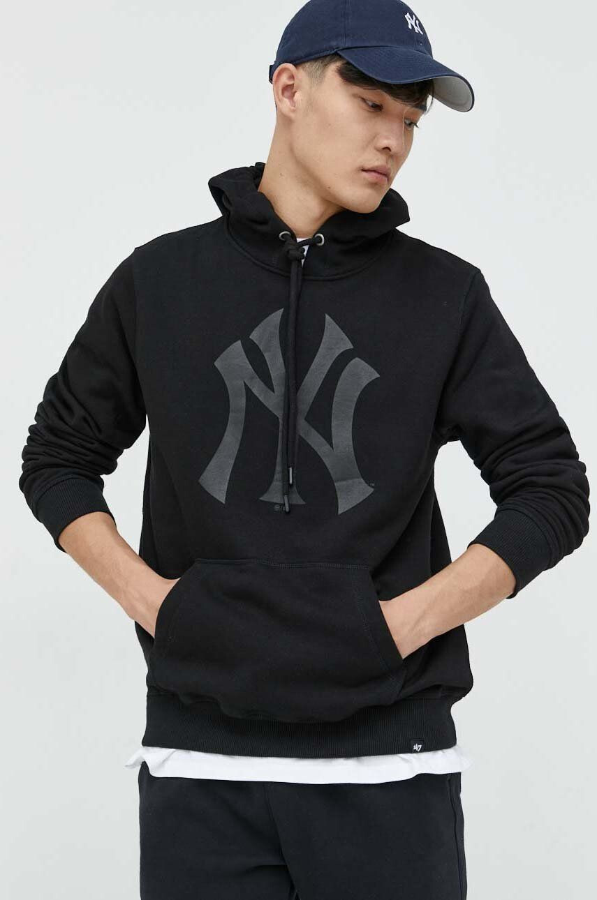 47brand Суичър Mlb New York Yankees в черно с принт - Pepit.bg