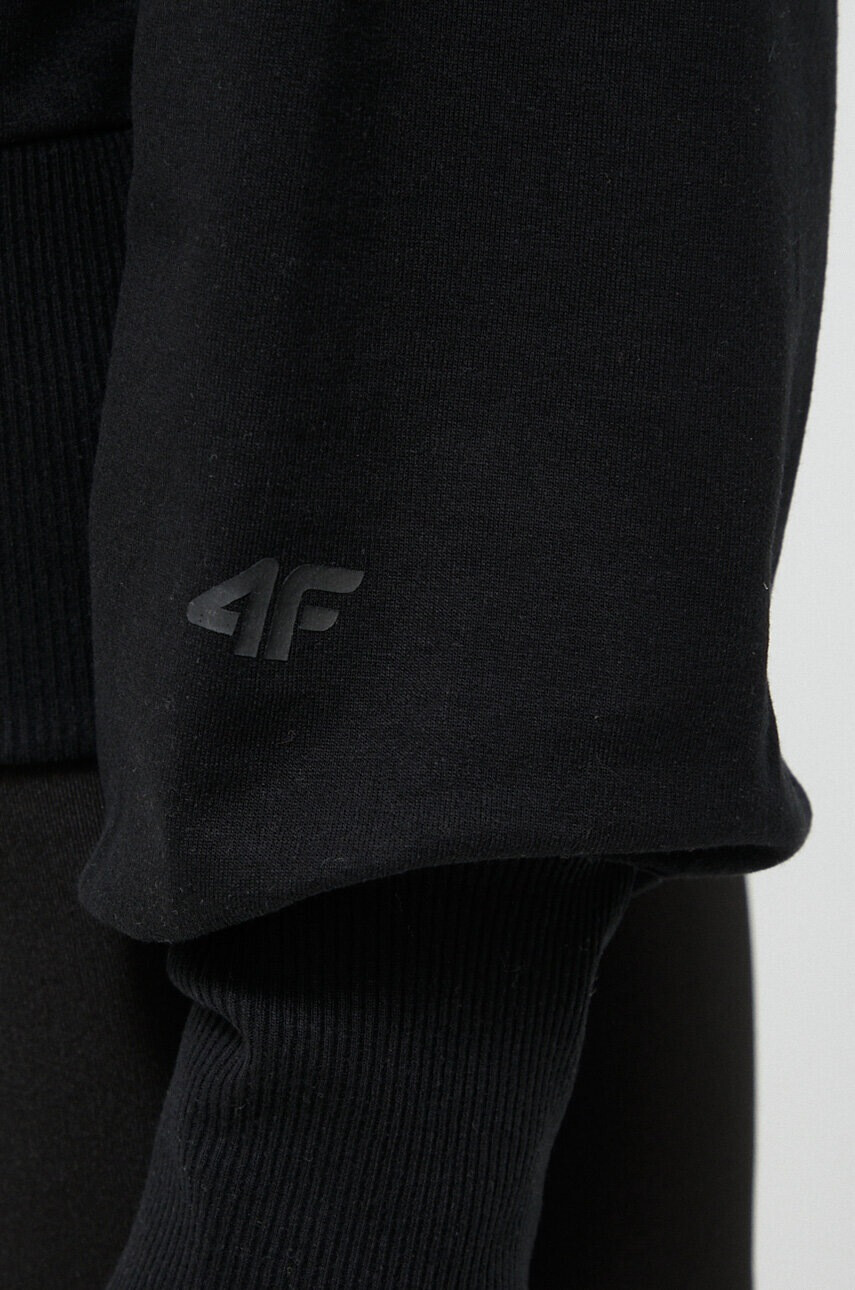 4F Суичър в черно с изчистен дизайн - Pepit.bg